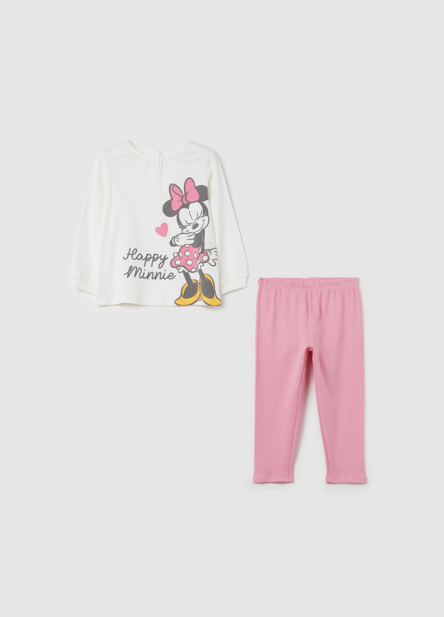 Organic cotton pyjamas with Minnie Mouse print