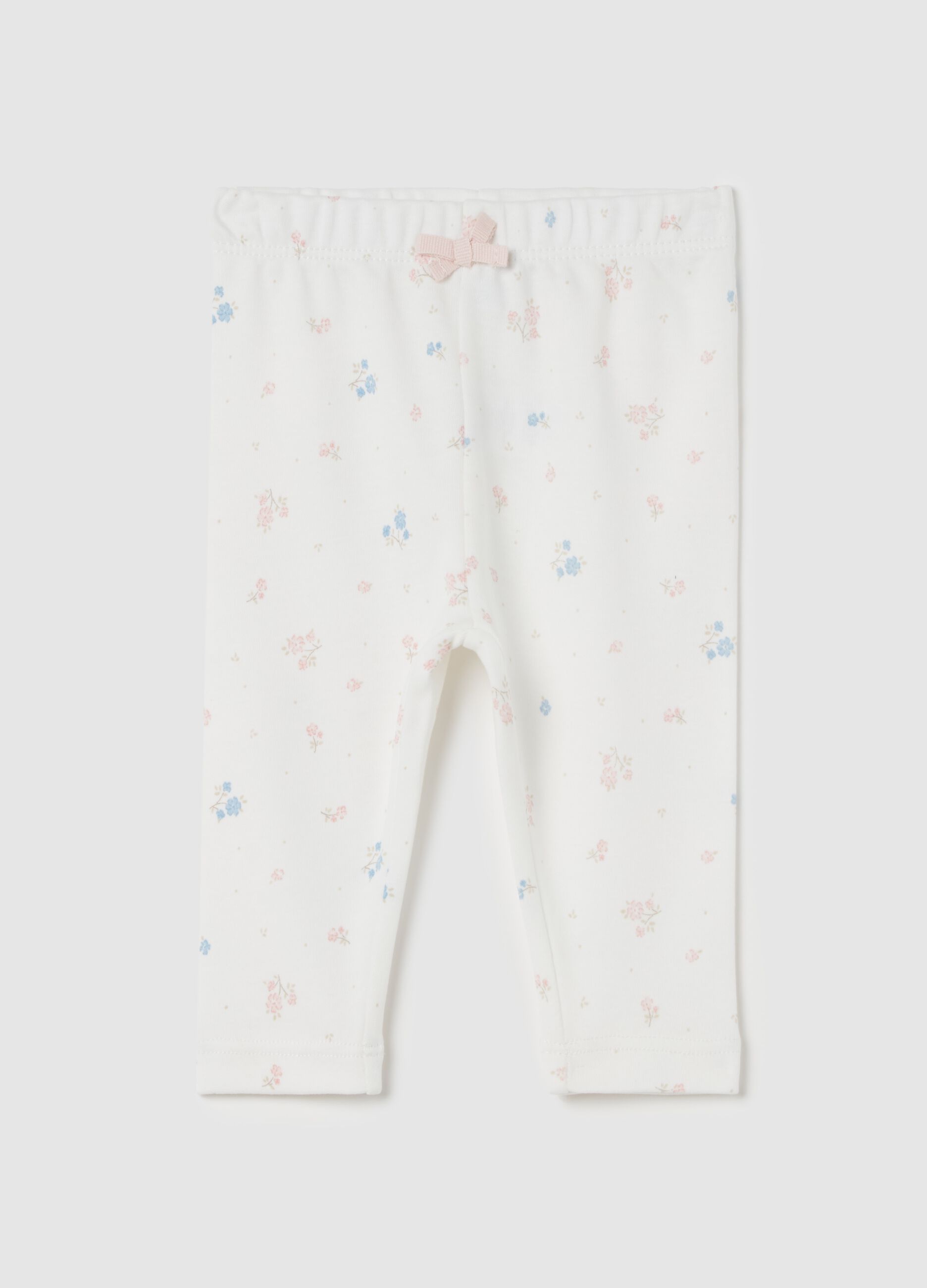 Floral leggings in organic cotton