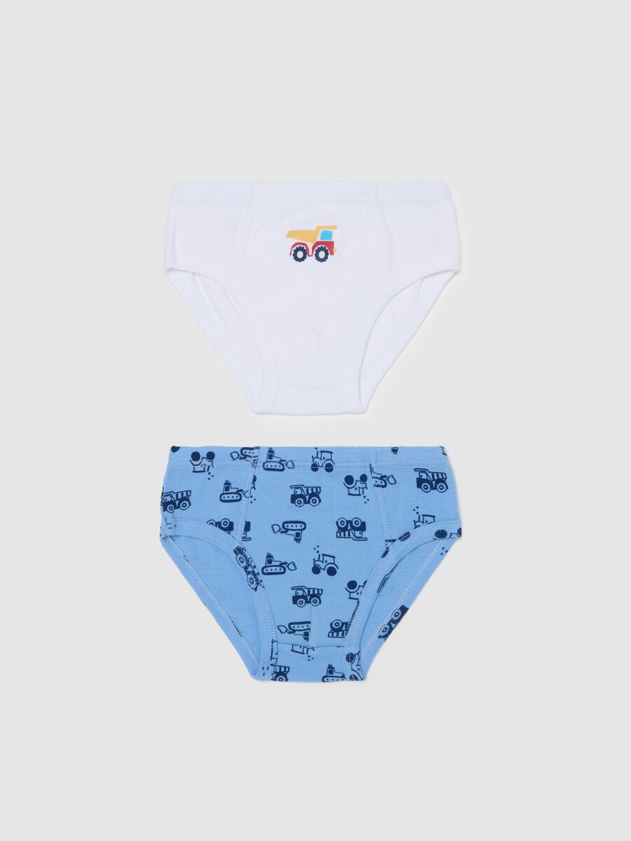 Two-pack briefs in organic cotton with print_0