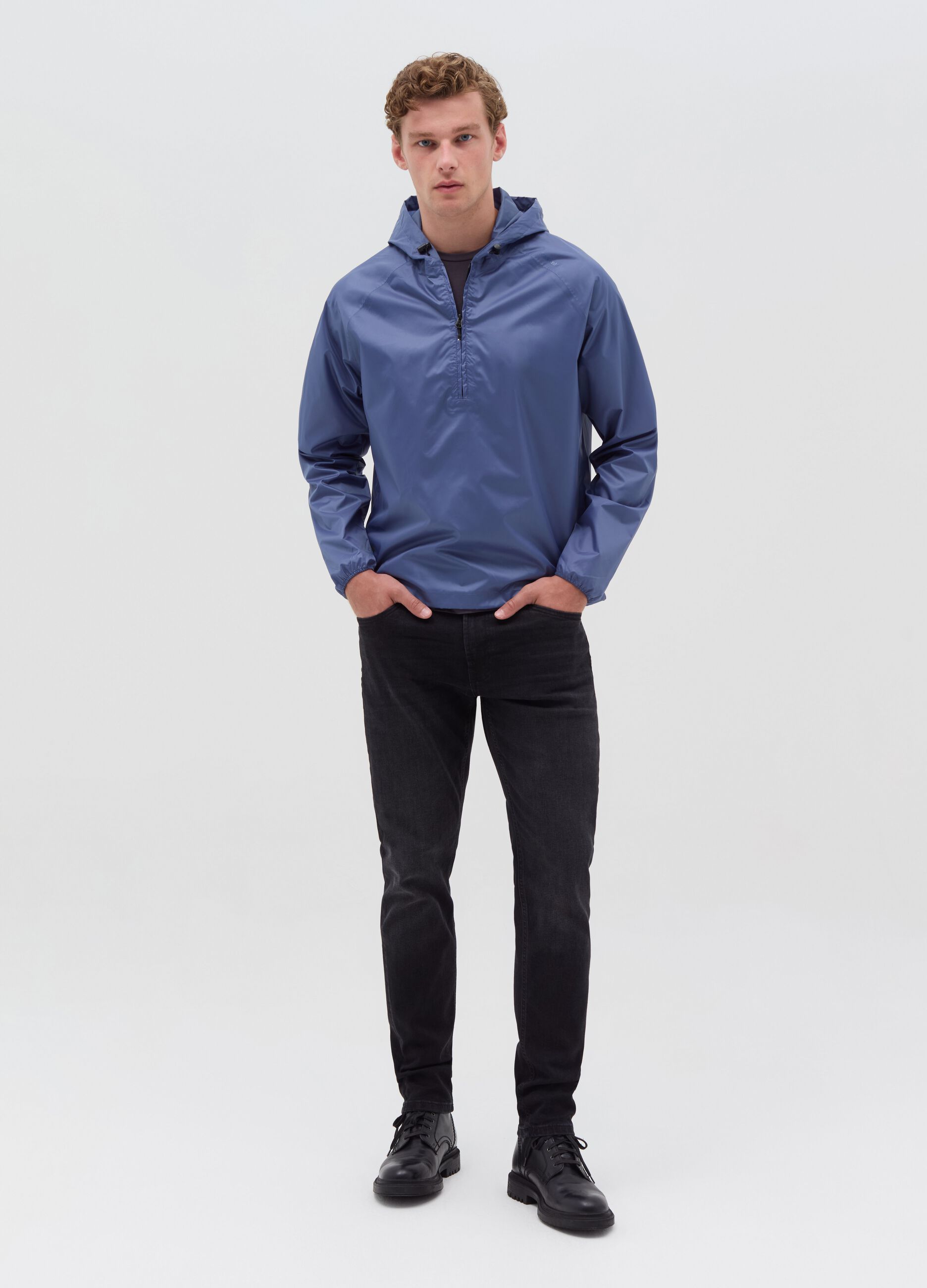 Essential waterproof half-zip jacket