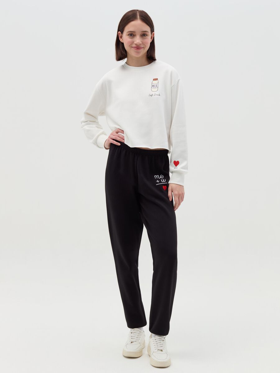 Felpa girocollo cropped fit_1