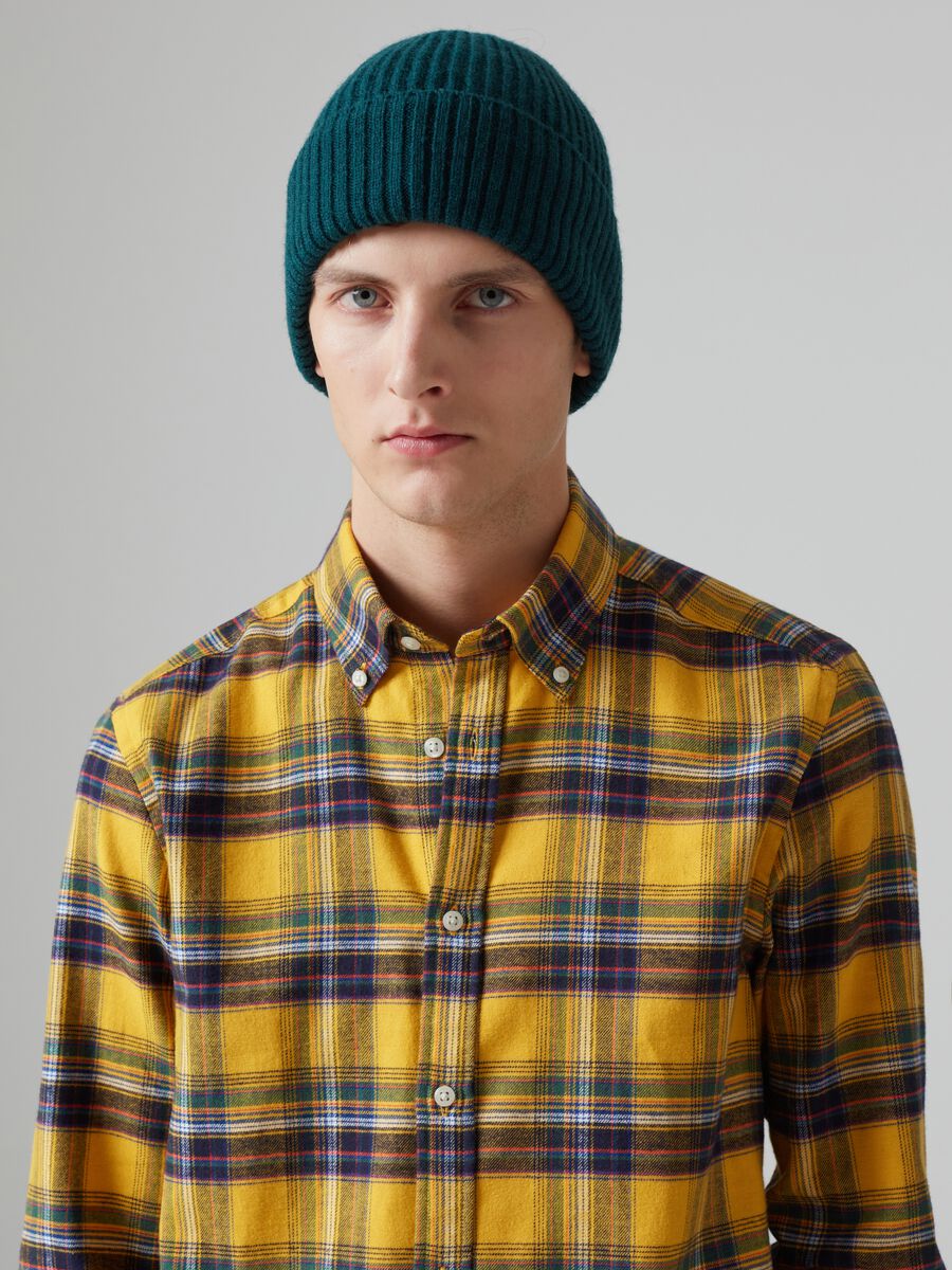 Flannel shirt with check pattern_1