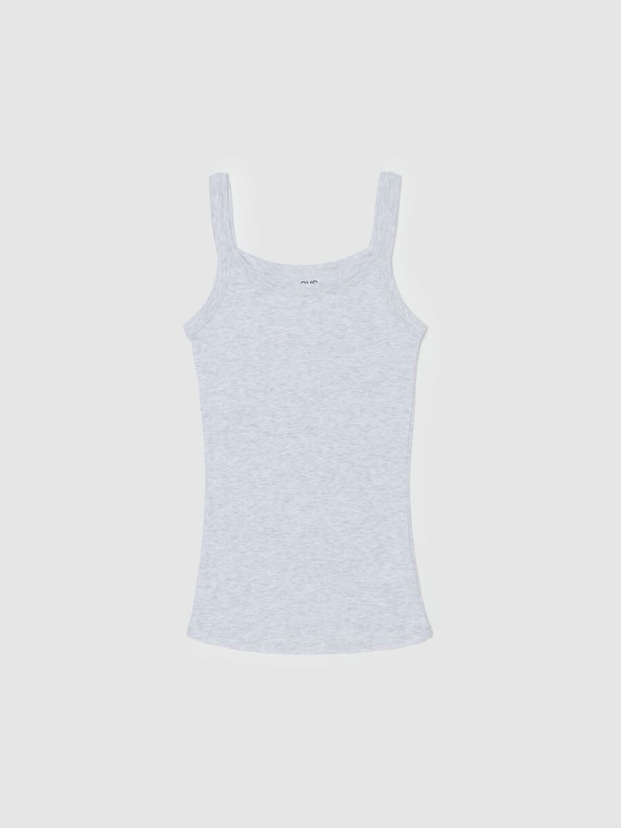 Ribbed vest in organic cotton and viscose_4