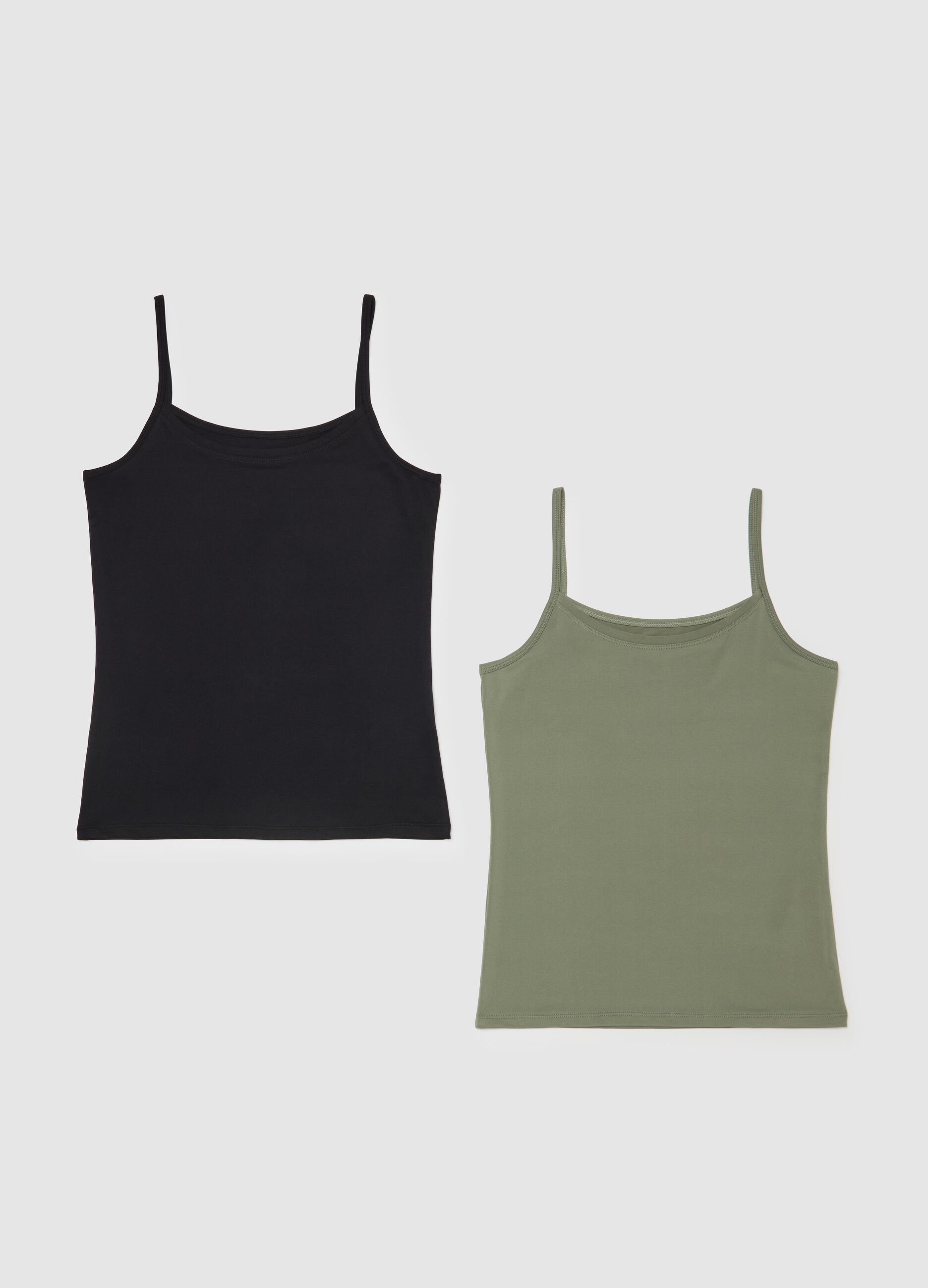 Two-pack vests in microfibre