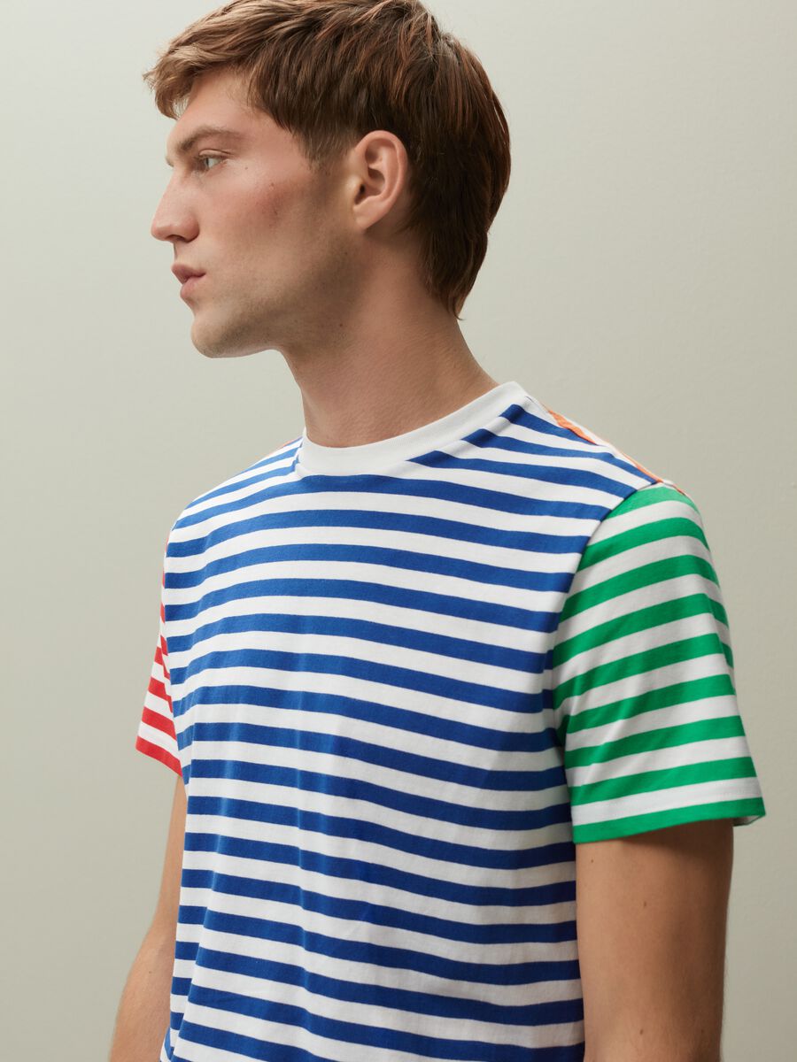 Multicoloured striped T-shirt_1