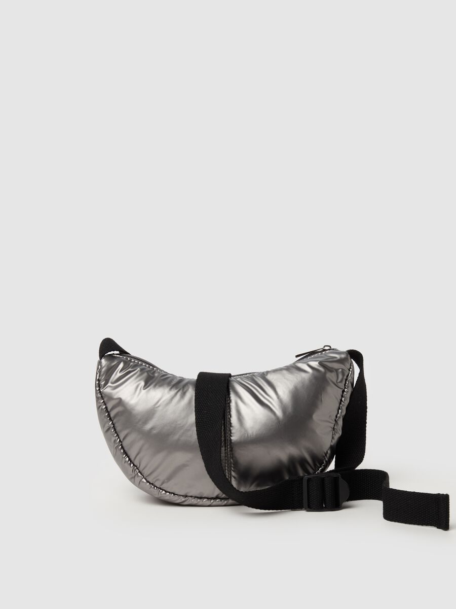 Essential metallic-effect half-moon bag_1