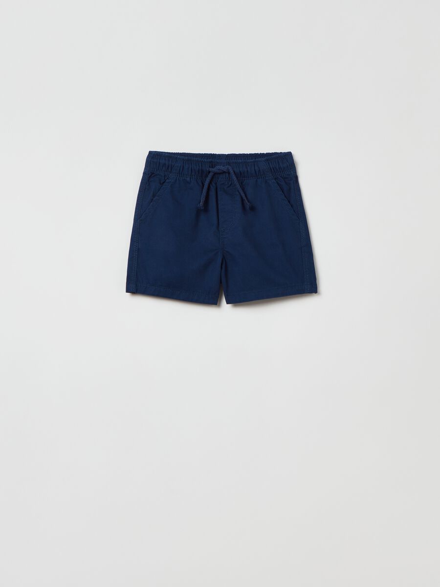 Shorts in twill con coulisse_0