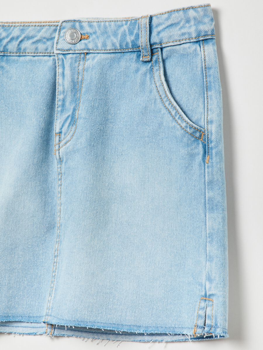 Denim miniskirt with pockets_2