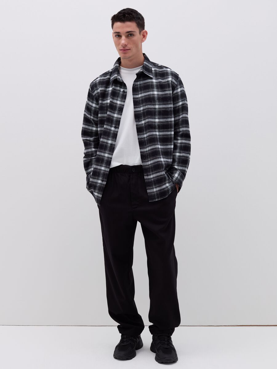 Flannel shirt with check pattern_0