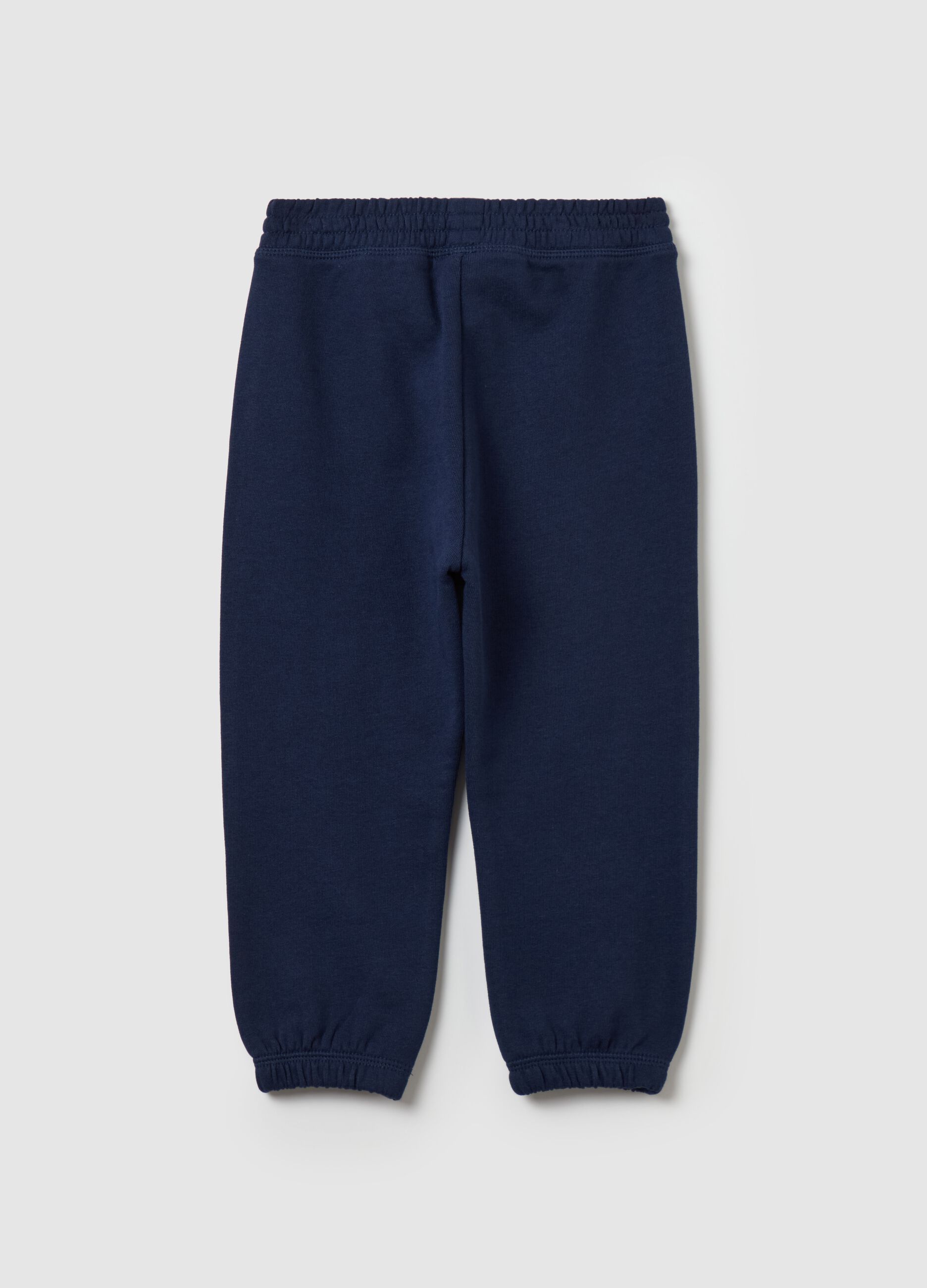 Fleece joggers with elasticated edging