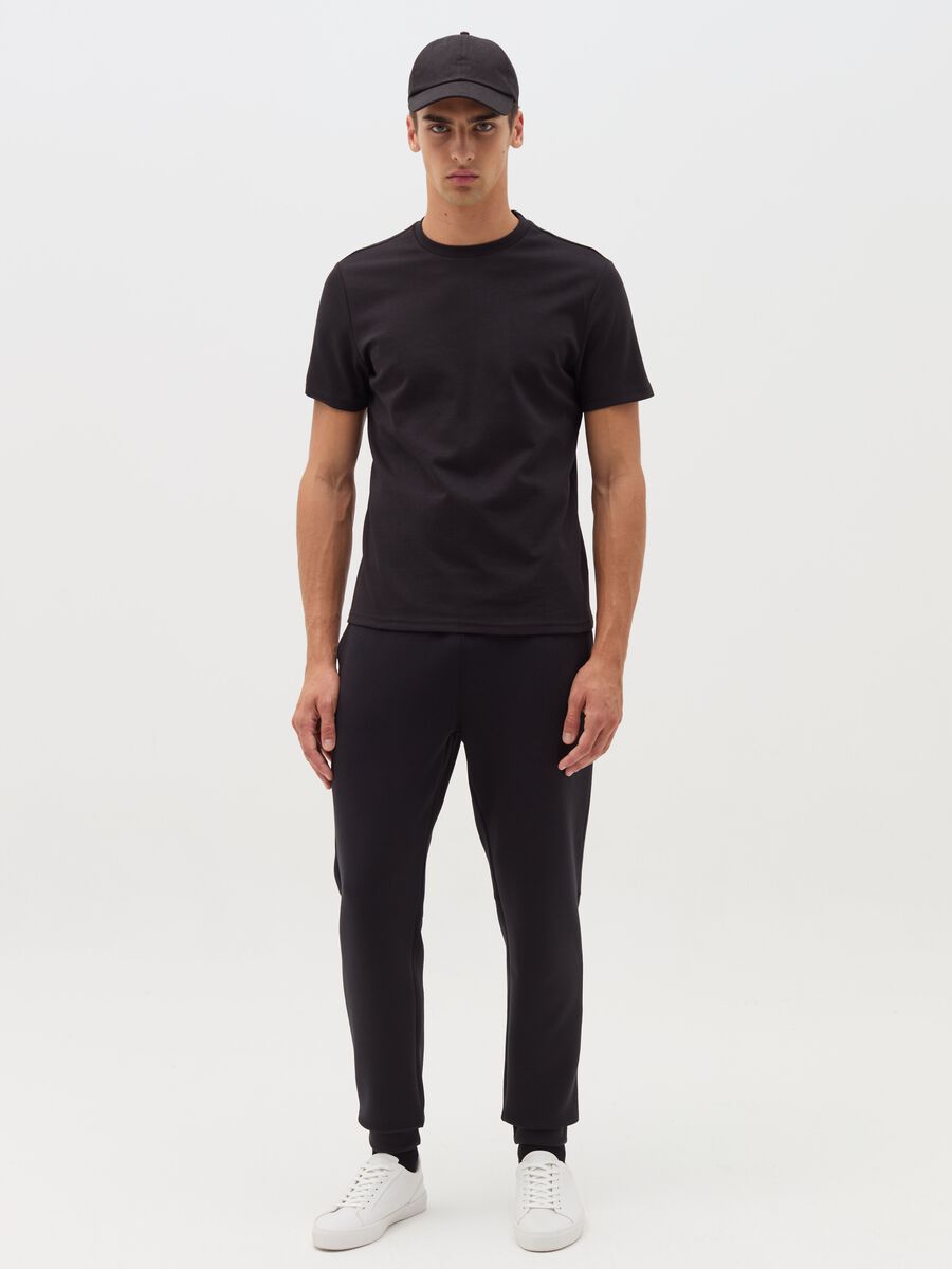 Stretch T-shirt with round neck_0