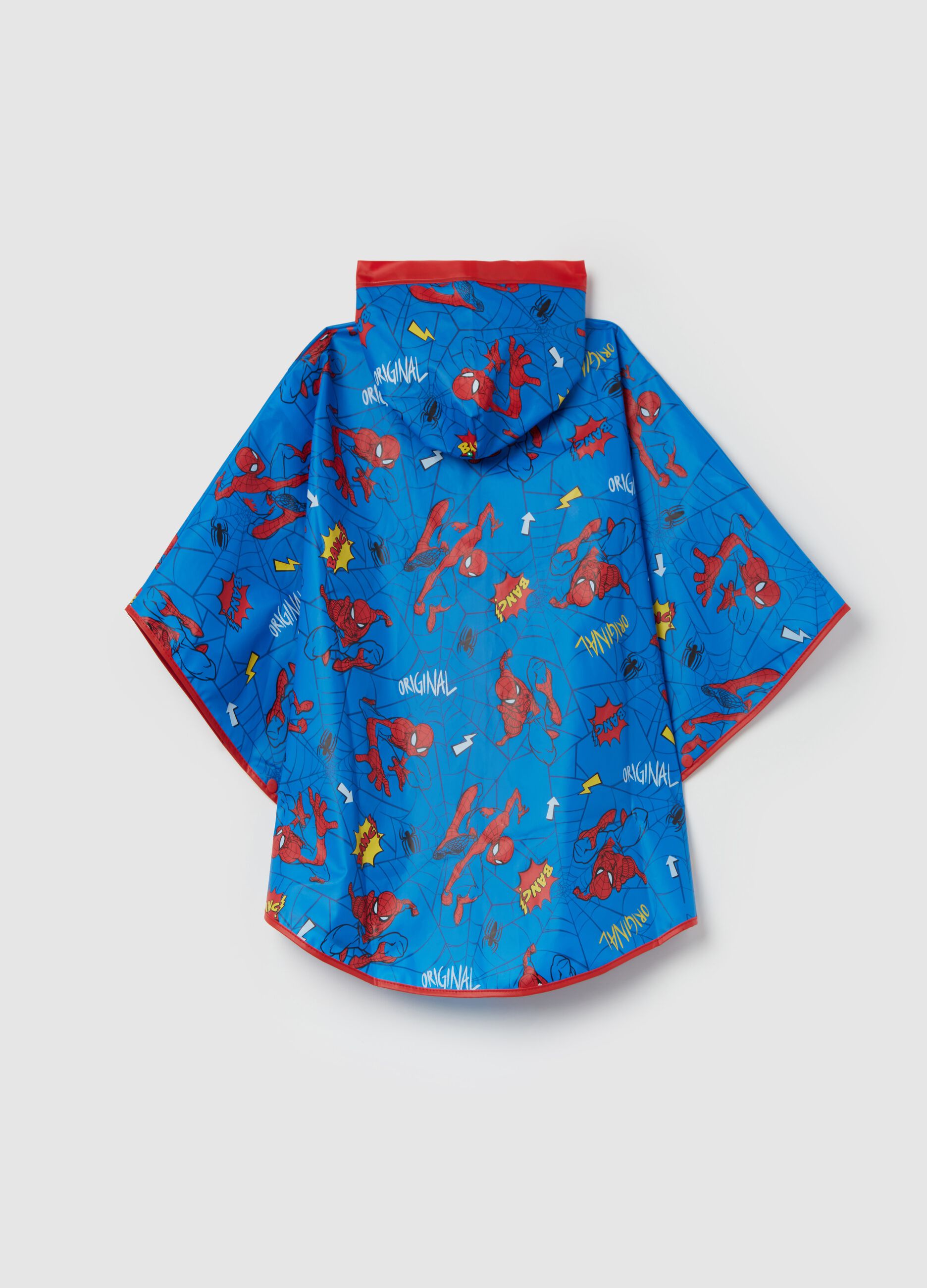 Rain cape with Spider-Man print