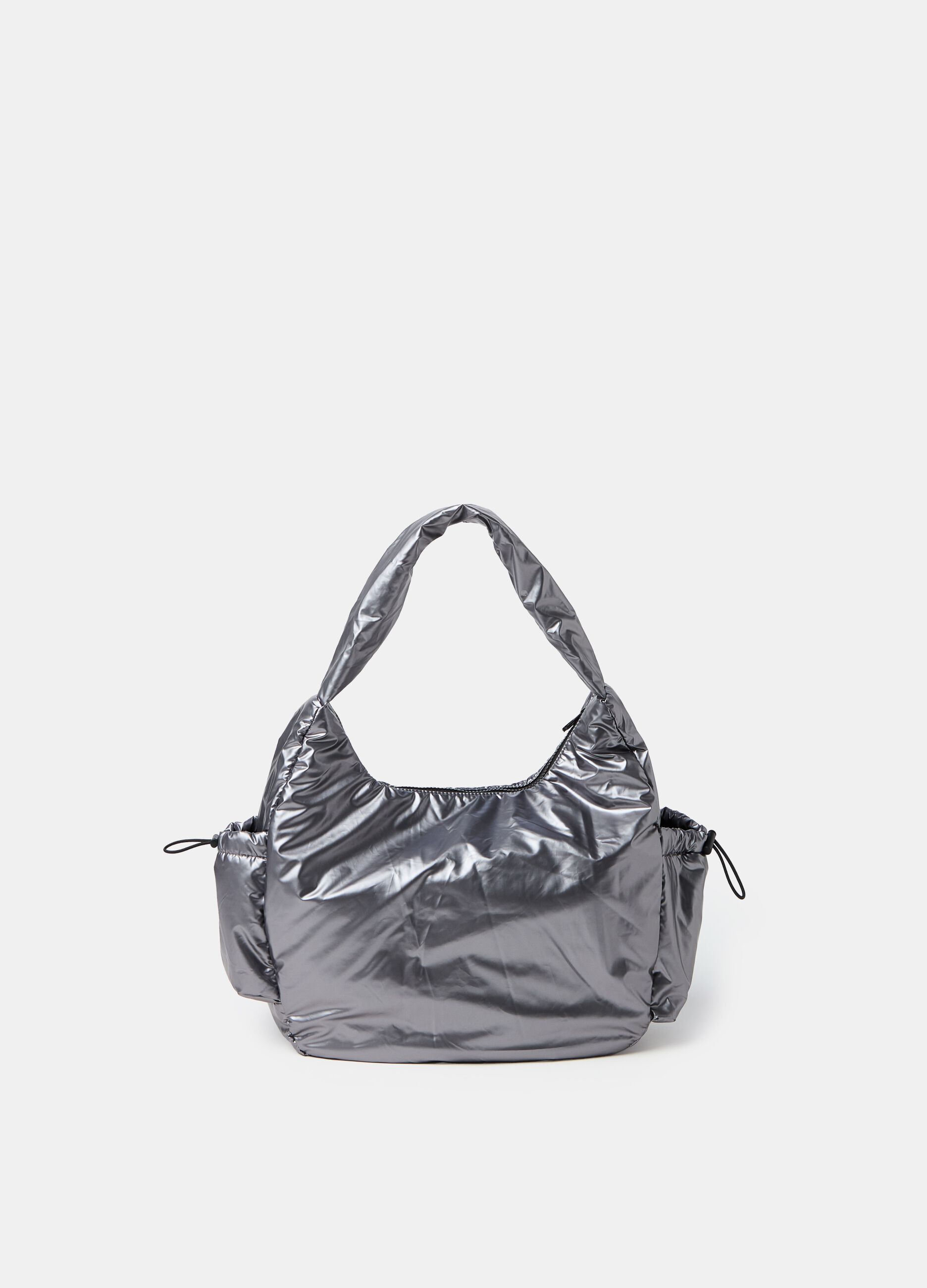 Metallic-effect shoulder bag