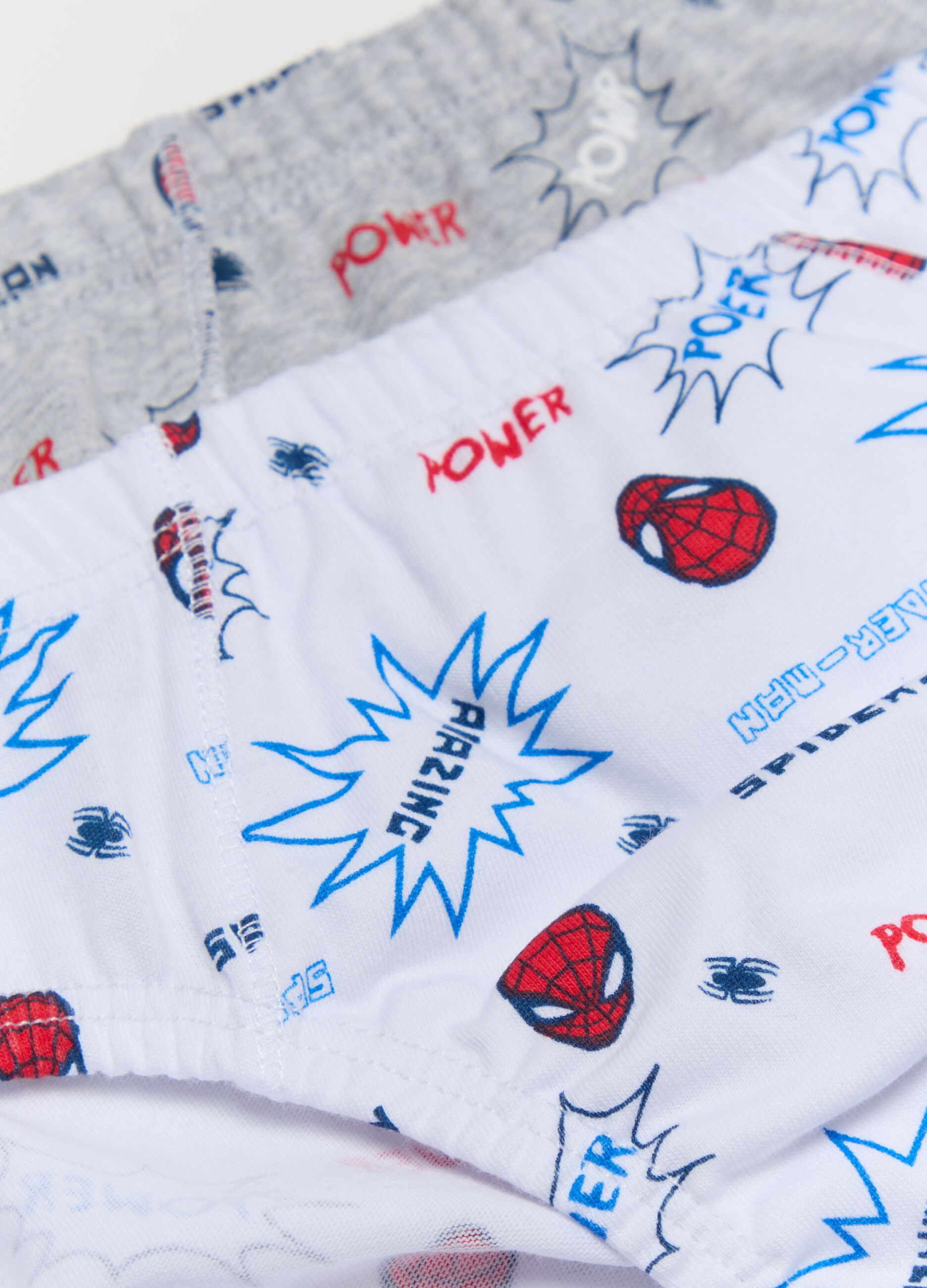 Five-pack organic cotton briefs with Spider-Man print