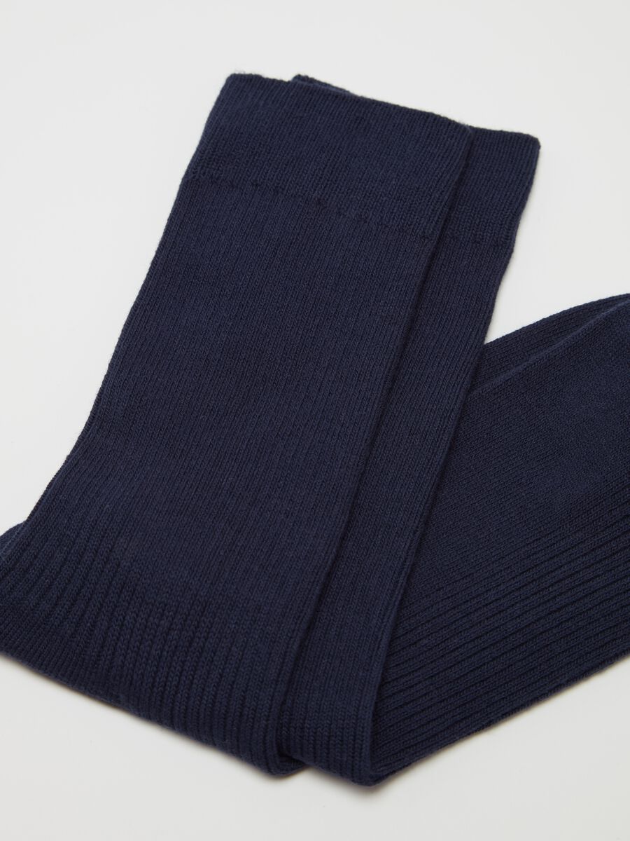 Stretch midi socks with ribbing_1