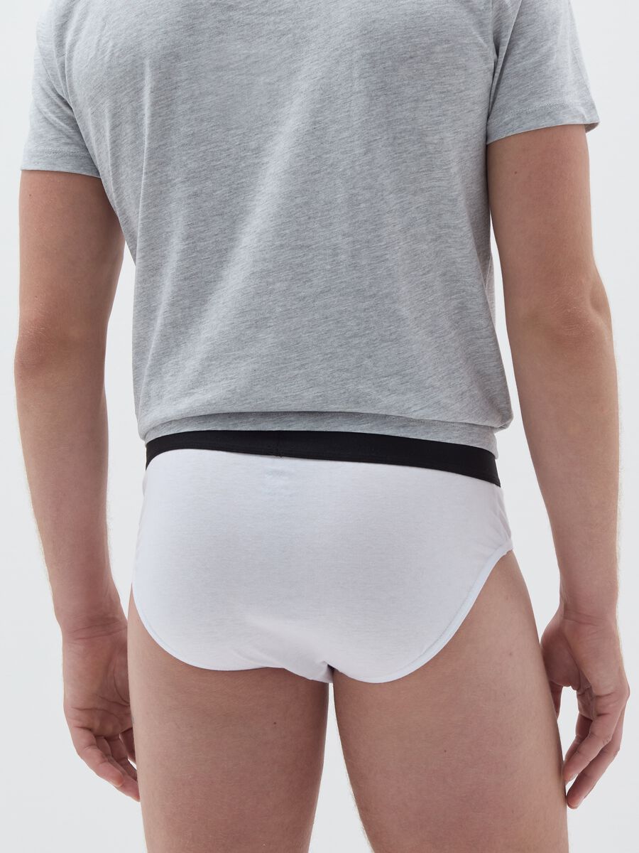 Five-pack briefs in organic cotton with external elastic_3