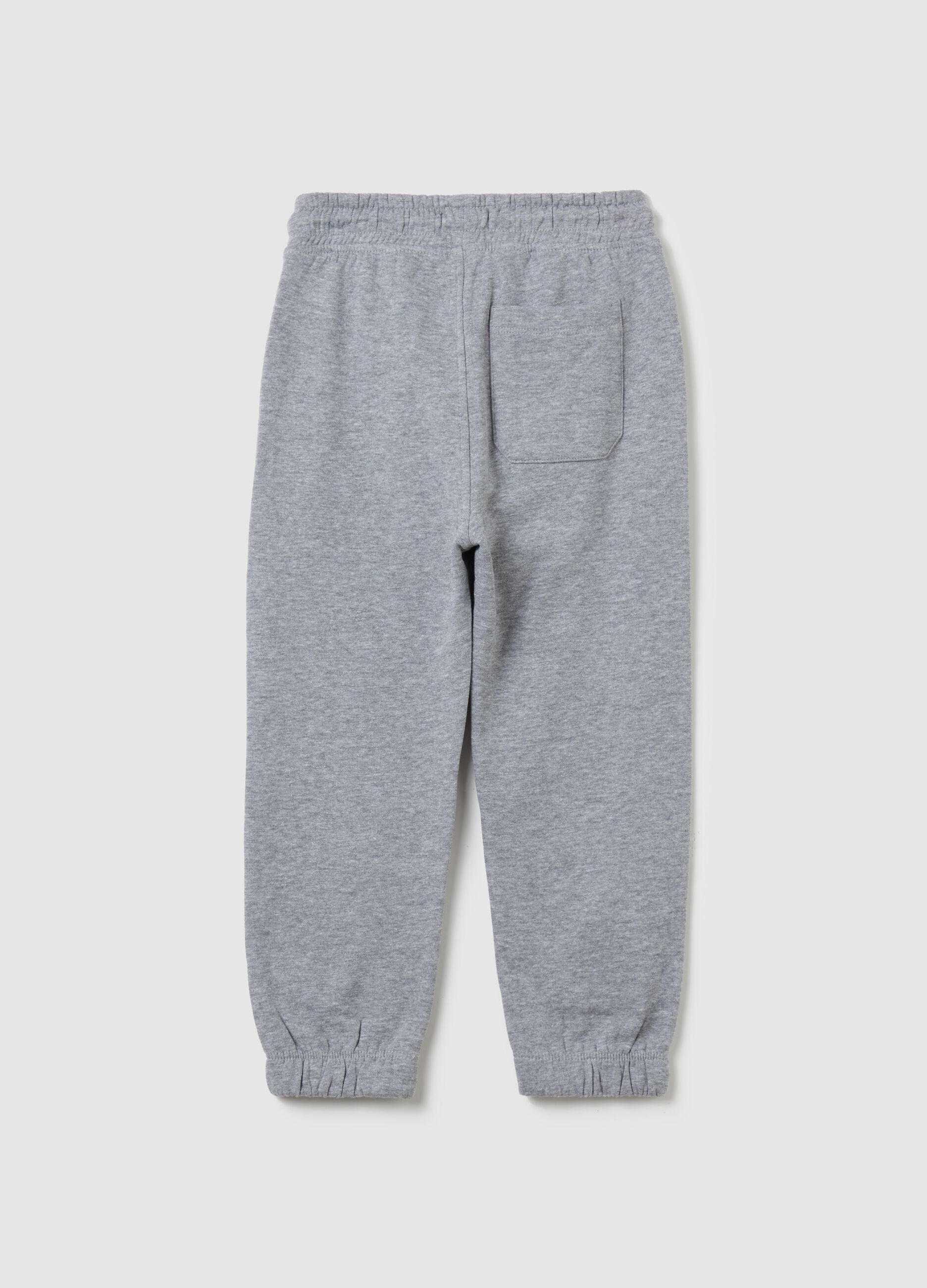 Fleece joggers with drawstring