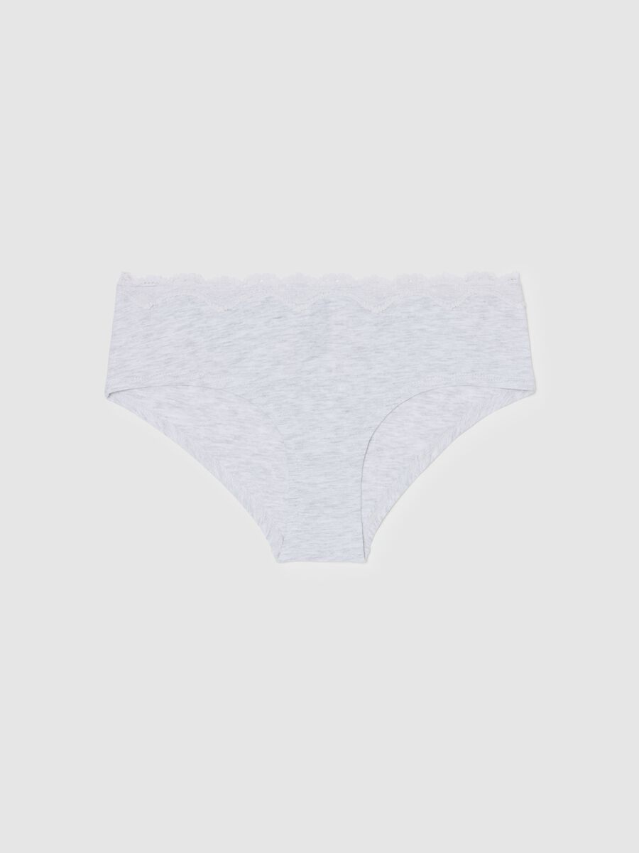 Knicker shorts in organic cotton with lace trim_4