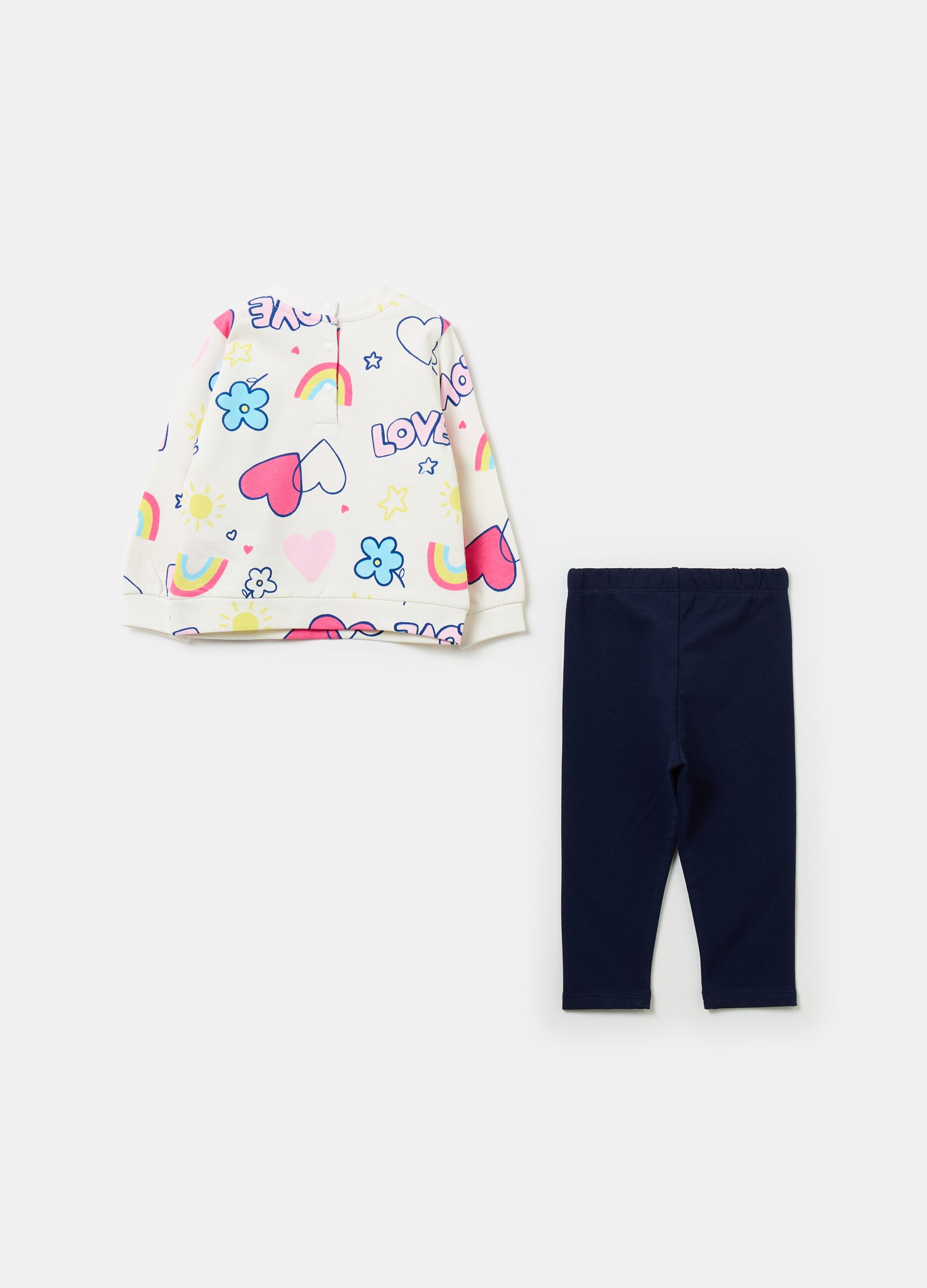 French terry jogging set with print