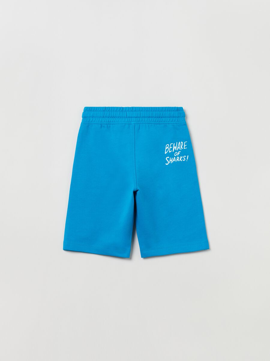 Bermuda joggers with shark patch_1