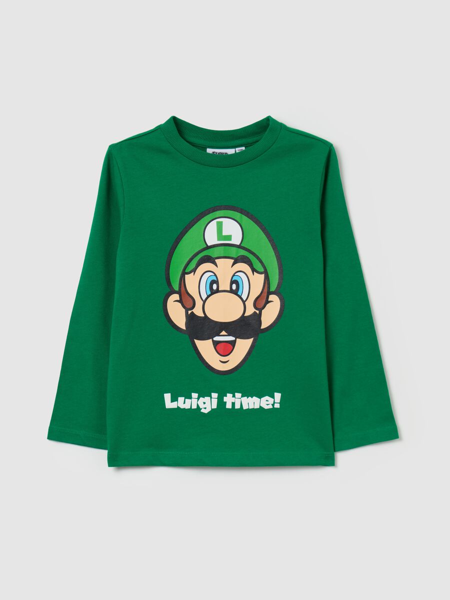 T-shirt maniche lunghe stampa Luigi Super Mario™_0