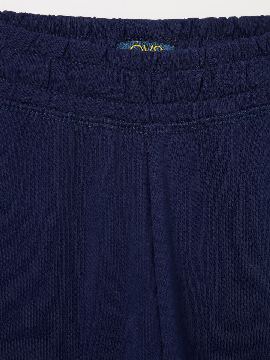 Fleece joggers with elasticated edging_5