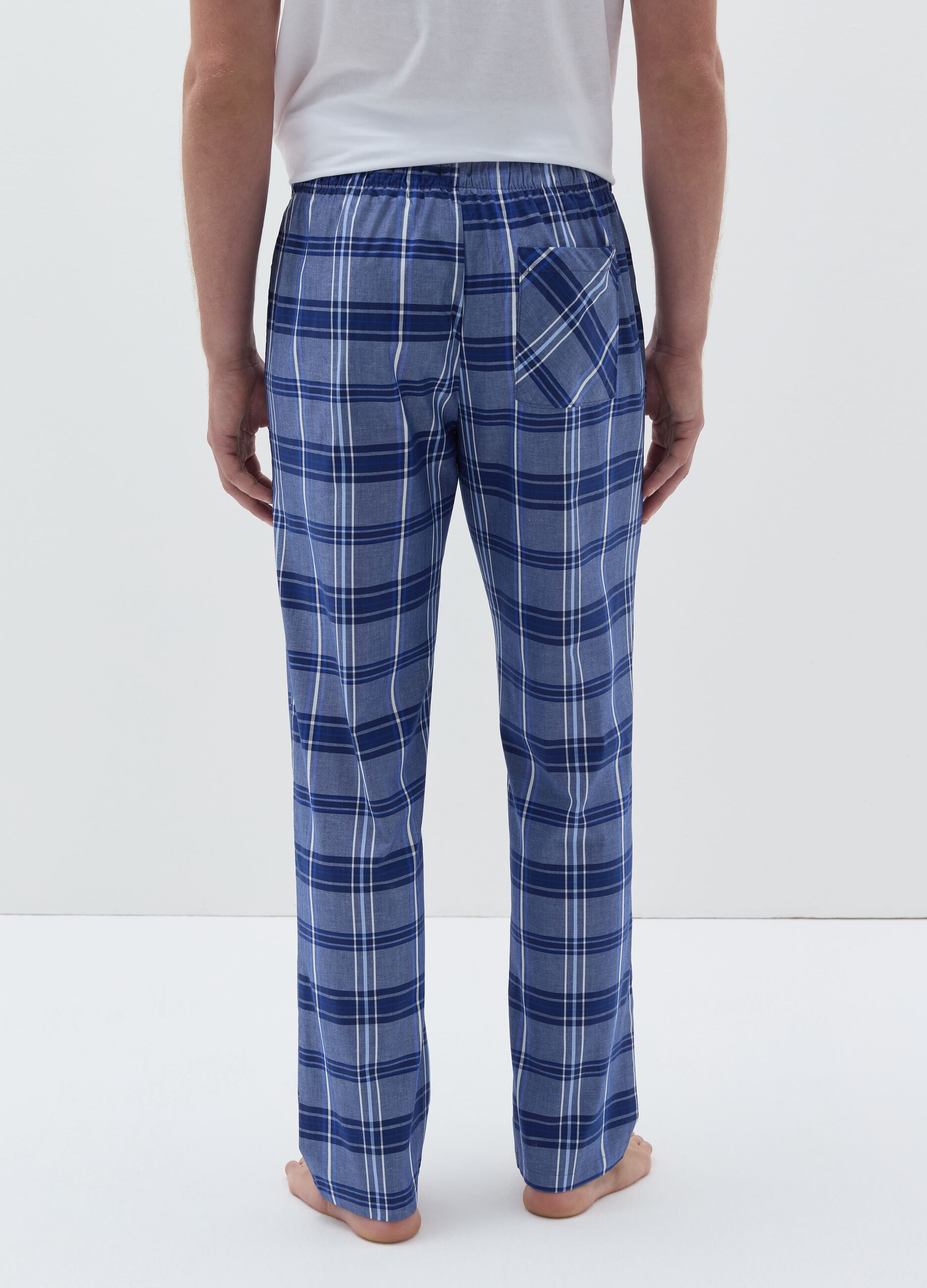 Pyjama trousers in patterned cotton