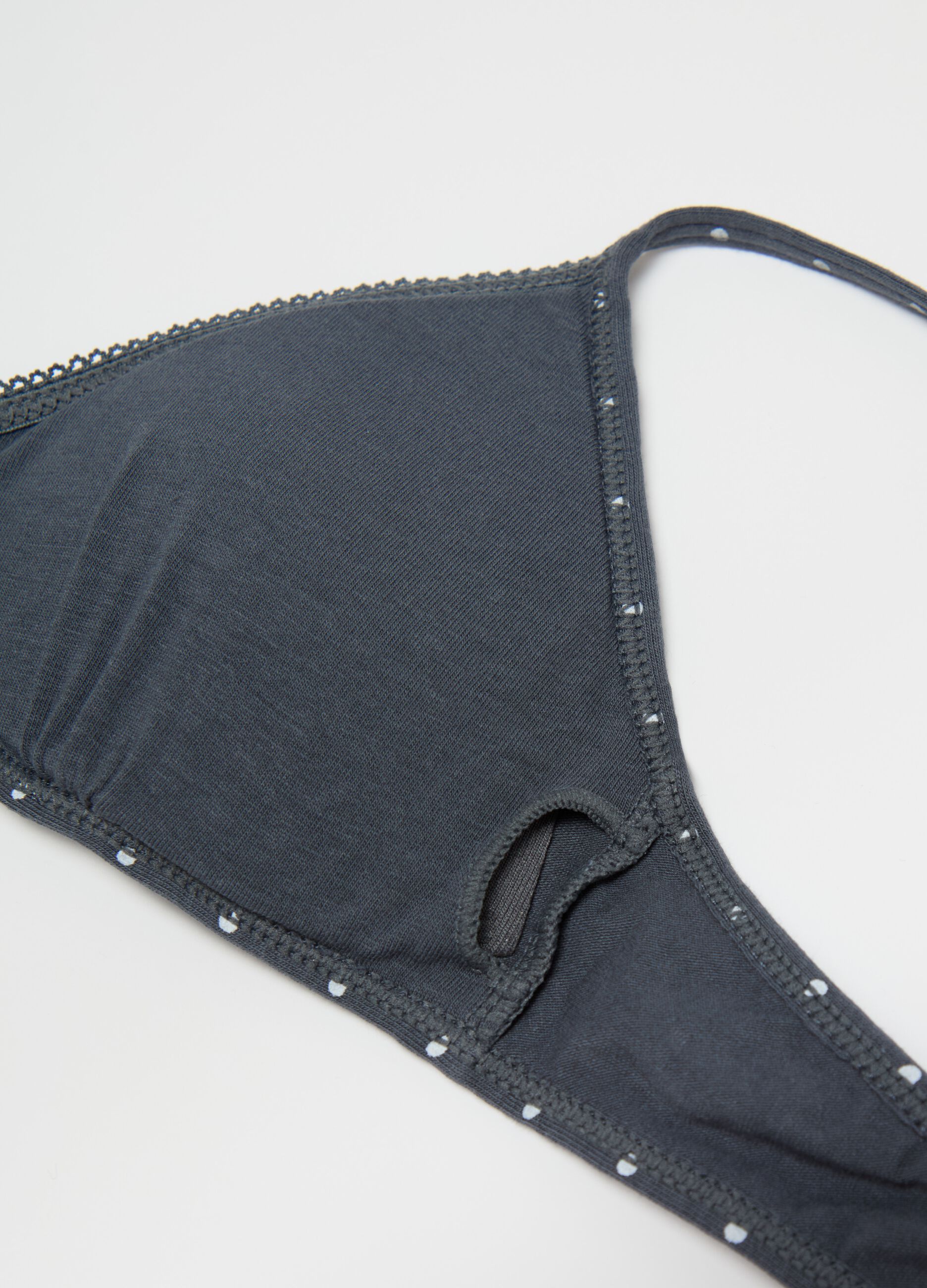 Reggiseno a triangolo semi imbottito a pois