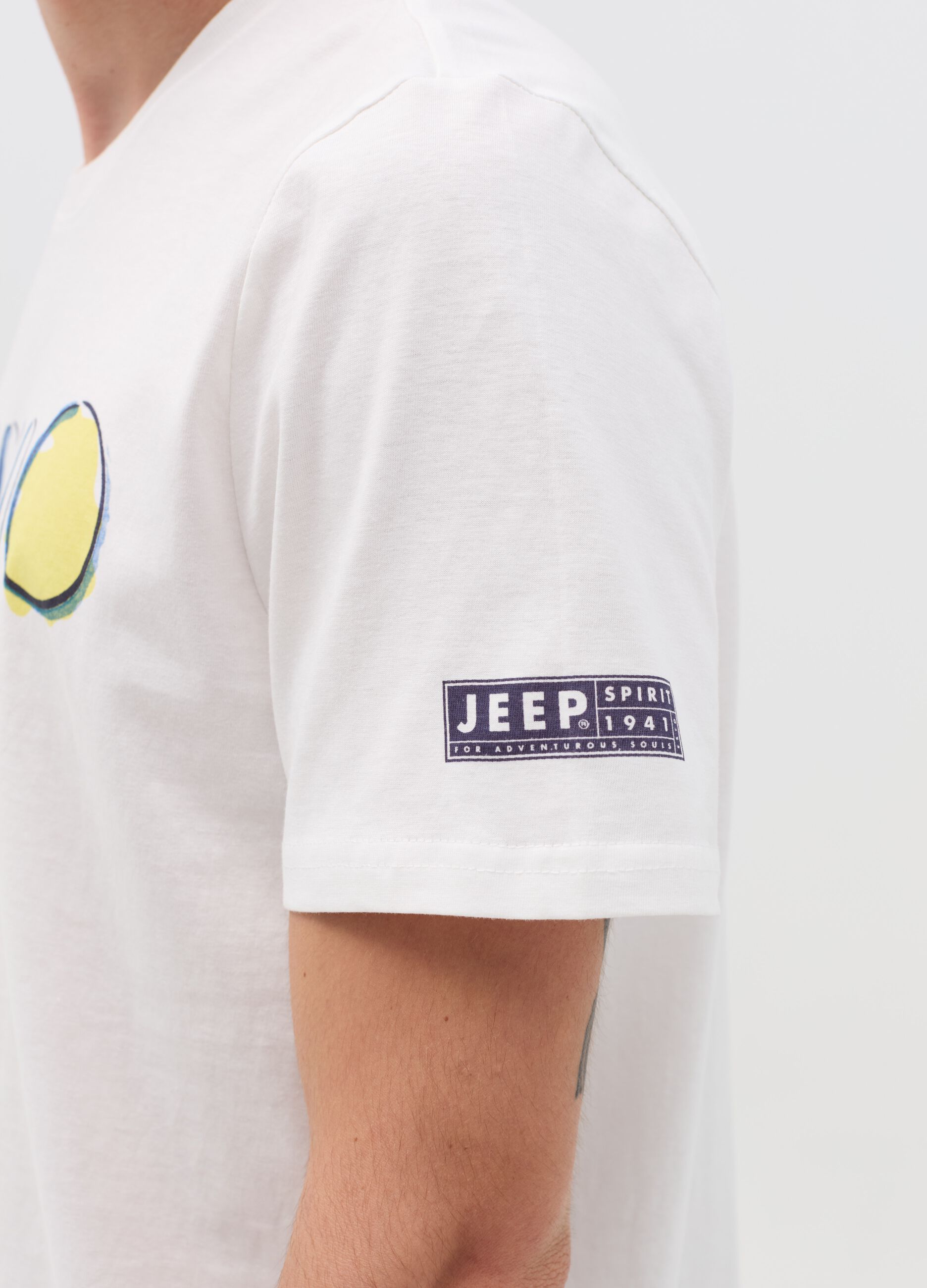 Cotton T-shirt with Jeep Spirit print