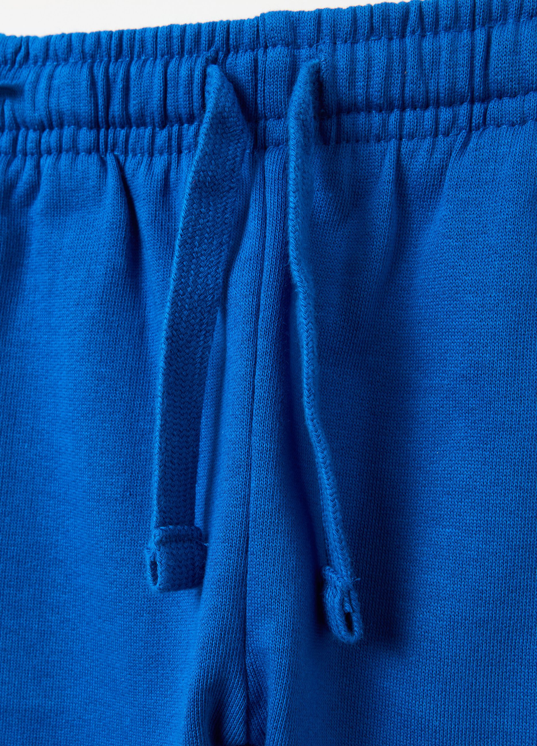 Fleece joggers with drawstring