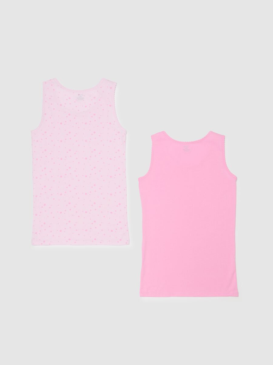 Two-pack vests in organic cotton with bow_1