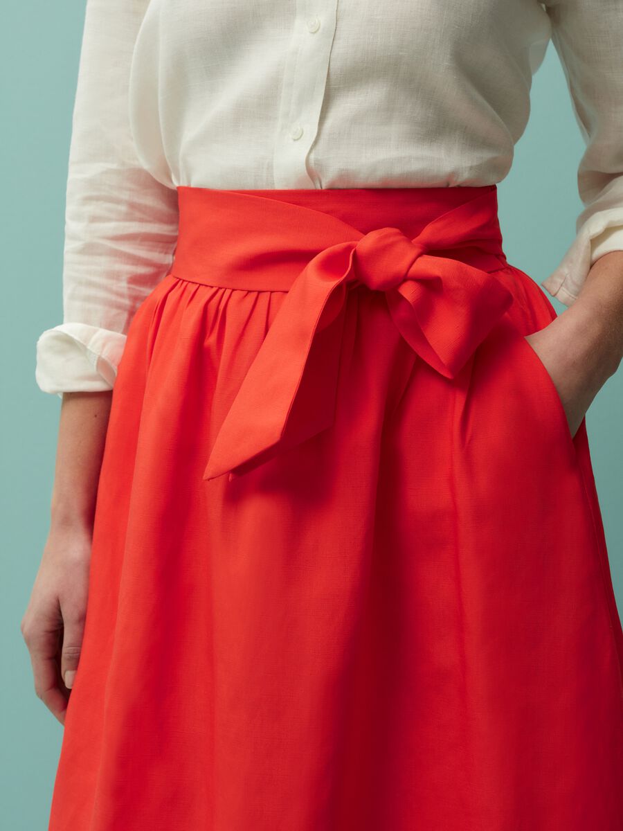 Midi skirt with belt_3