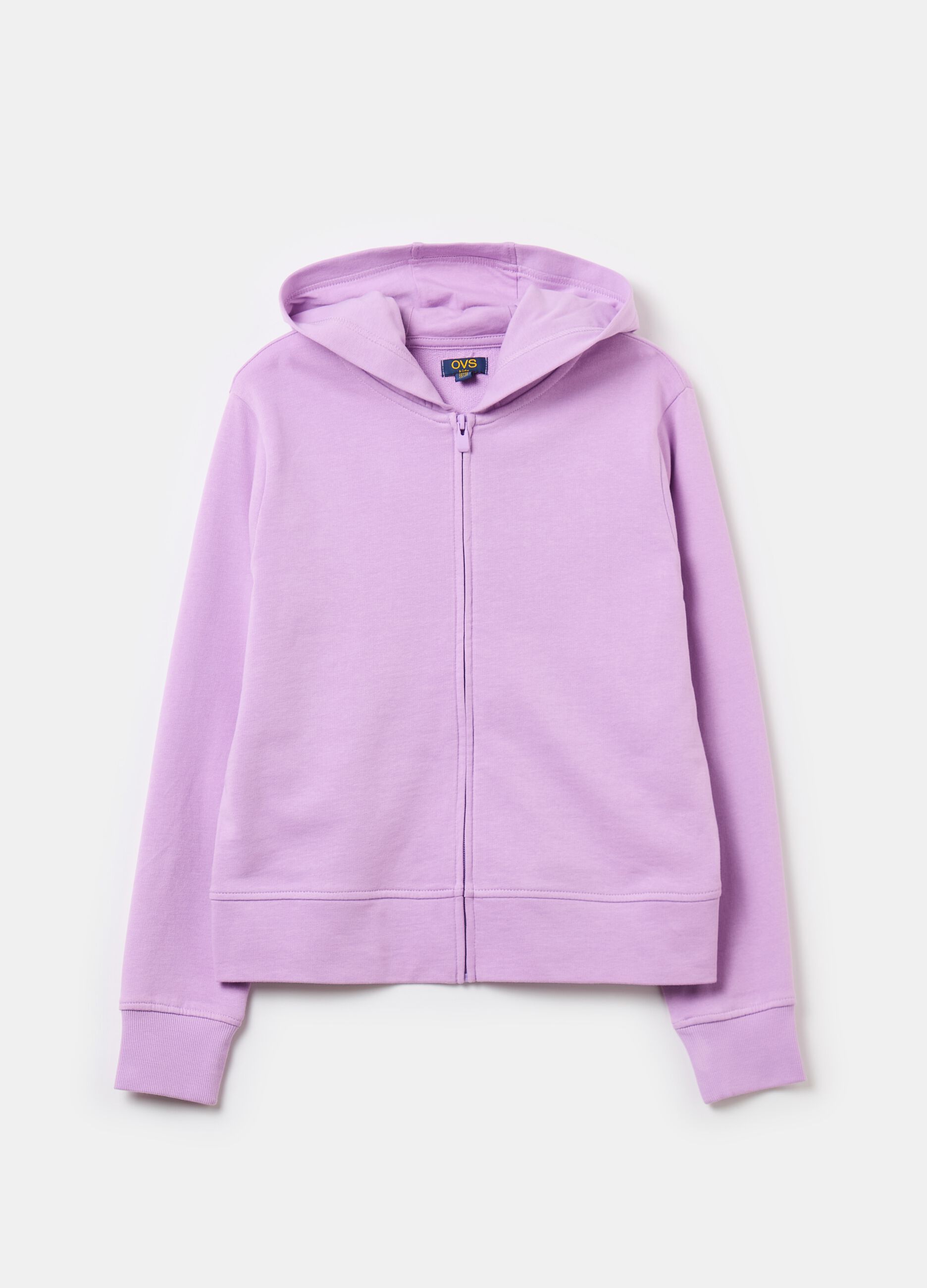 Full-zip sweatshirt with hood