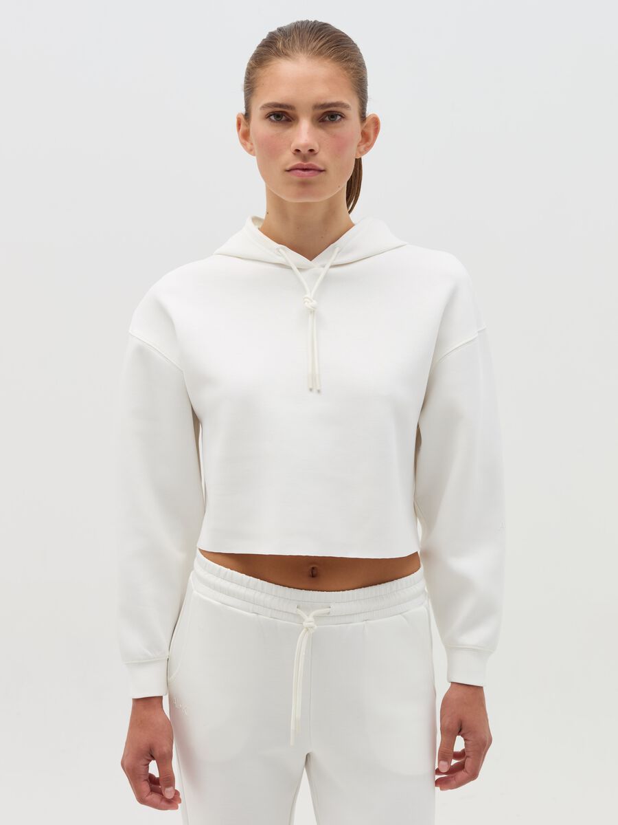 Crop sweatshirt with hood_1