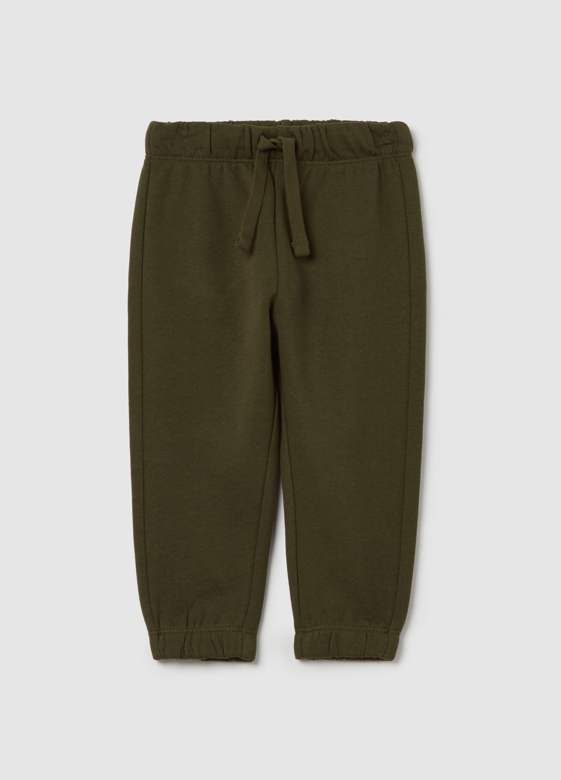 Fleece joggers with drawstring