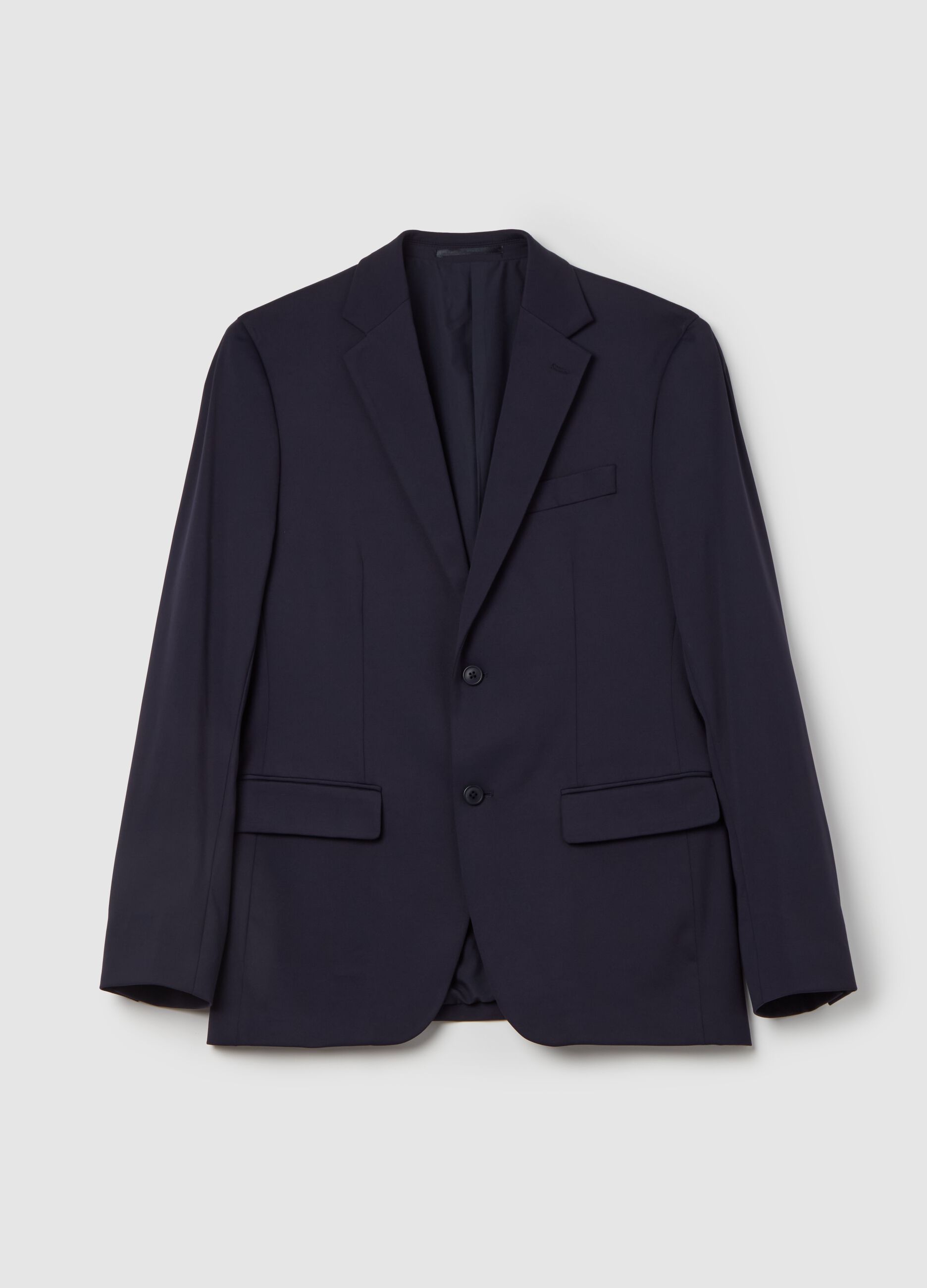 Blazer easy fit in tessuto tecnico Tech