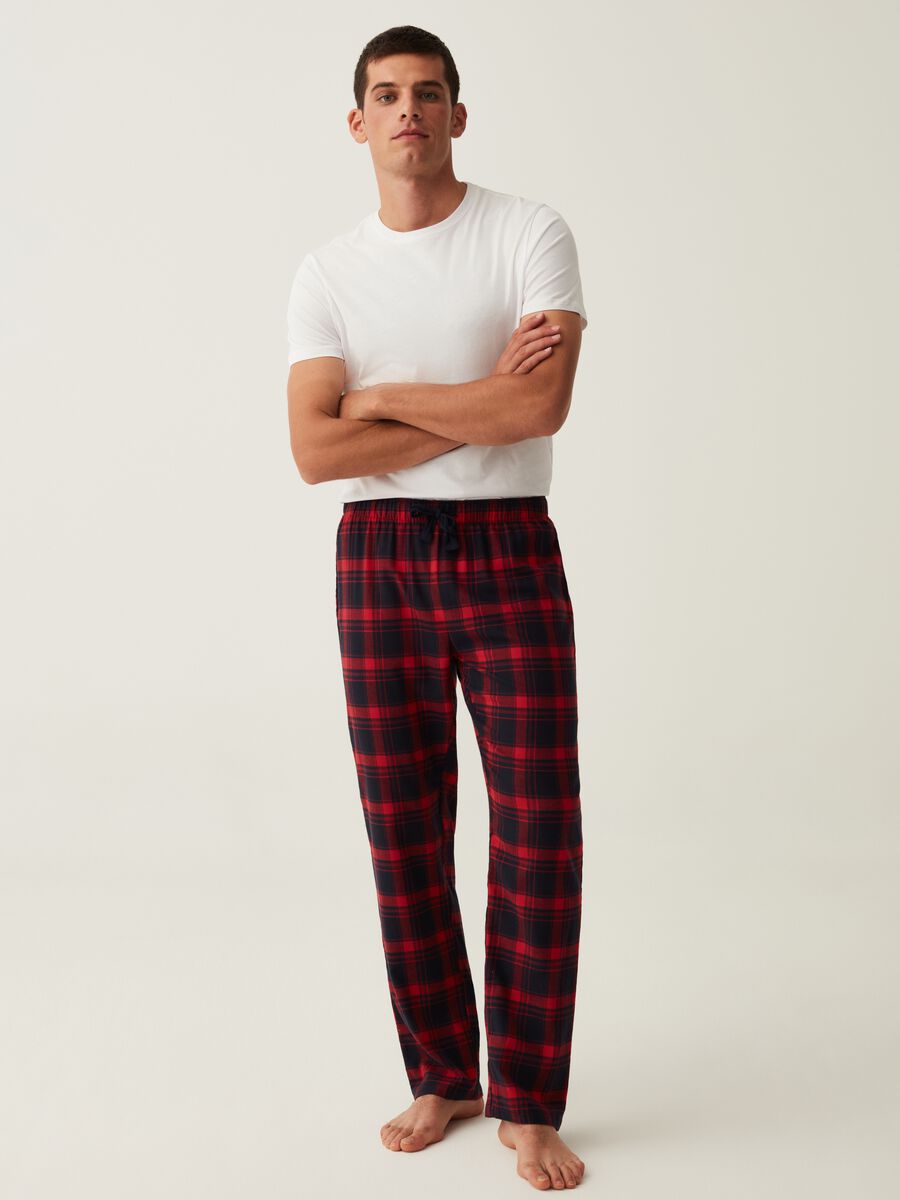 Pyjama bottoms with tartan pattern_0