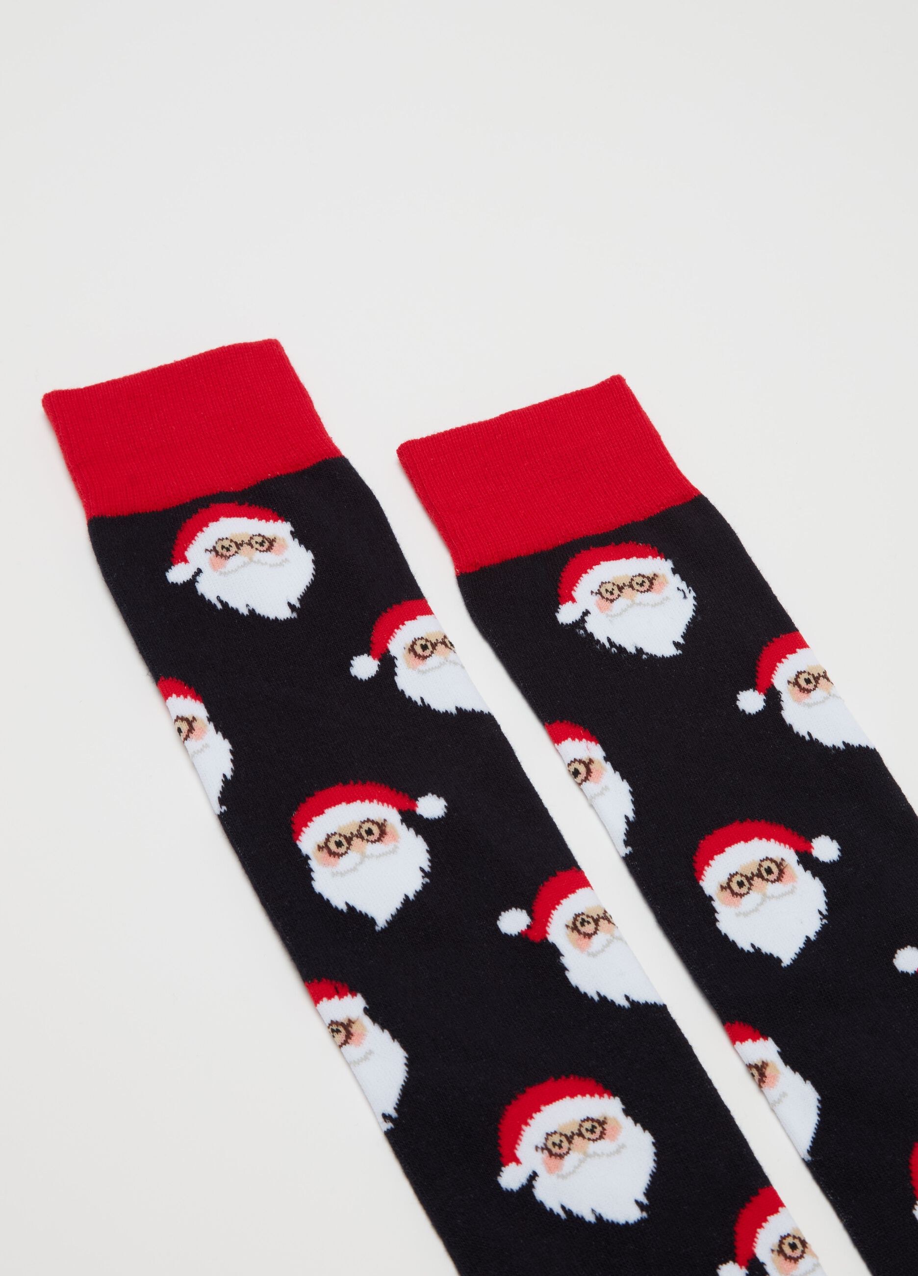 Long socks with Father Christmas design