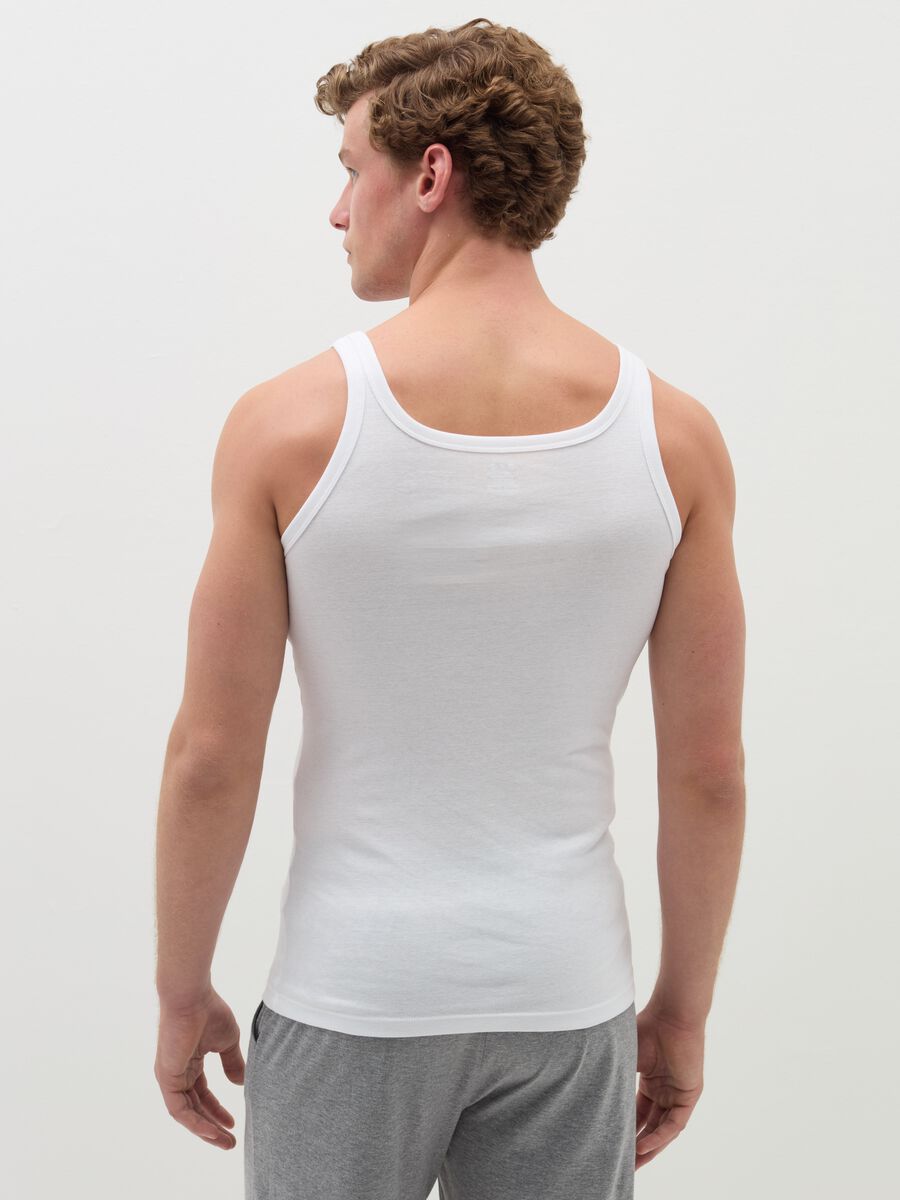 Cotton racerback vest with ribbed edging_2