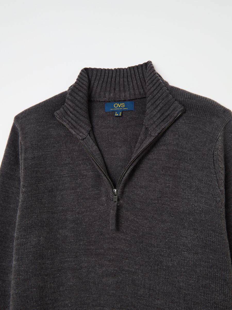 Pullover with half-zip neckline_5