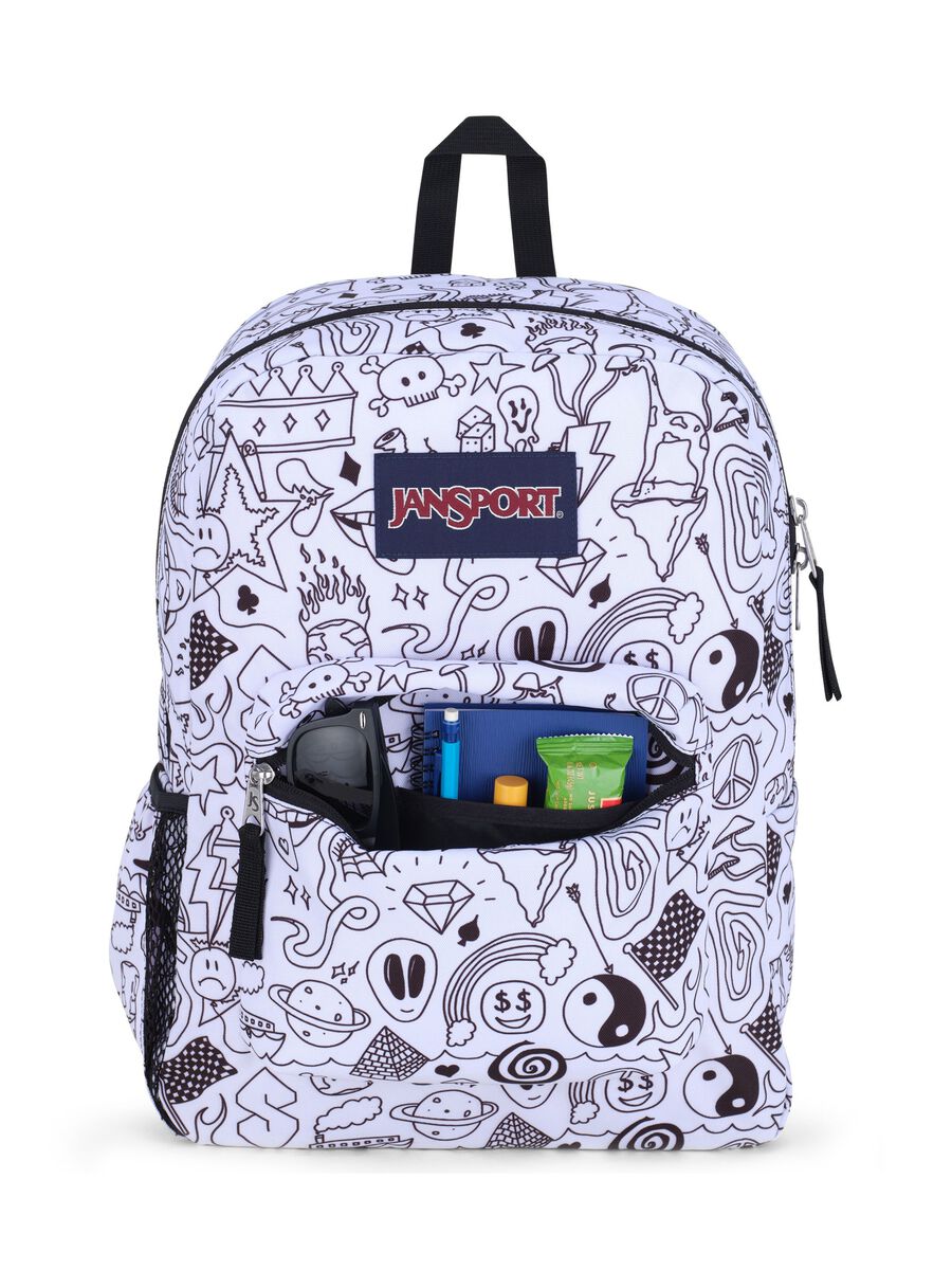 Cross Town backpack with black and white symbols_2