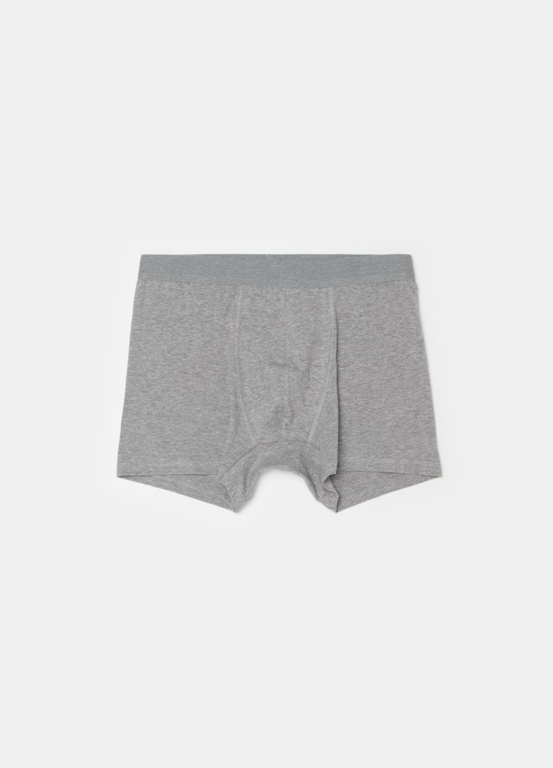 Organic cotton boxer shorts with external elastic