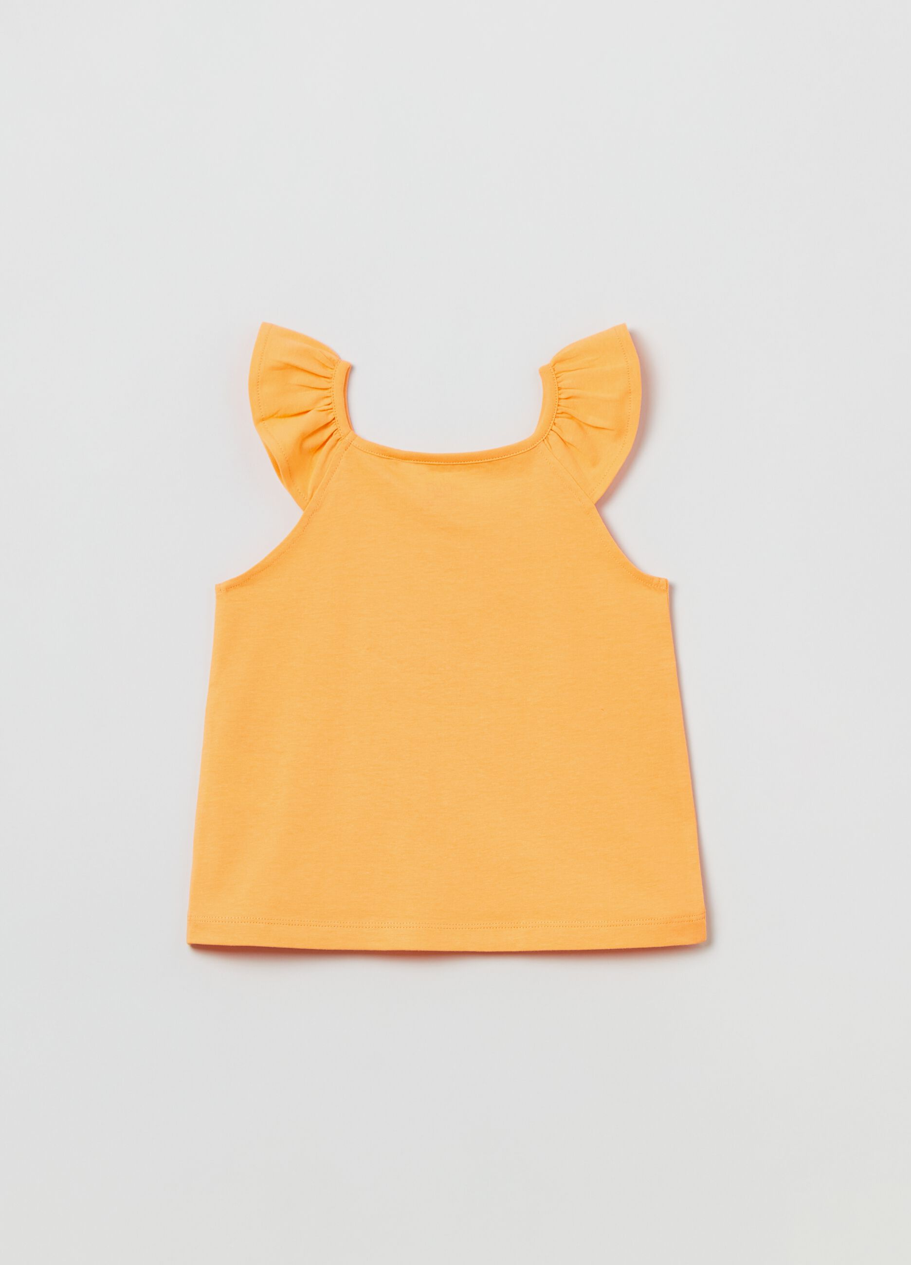 Tank top in cotone con stampa