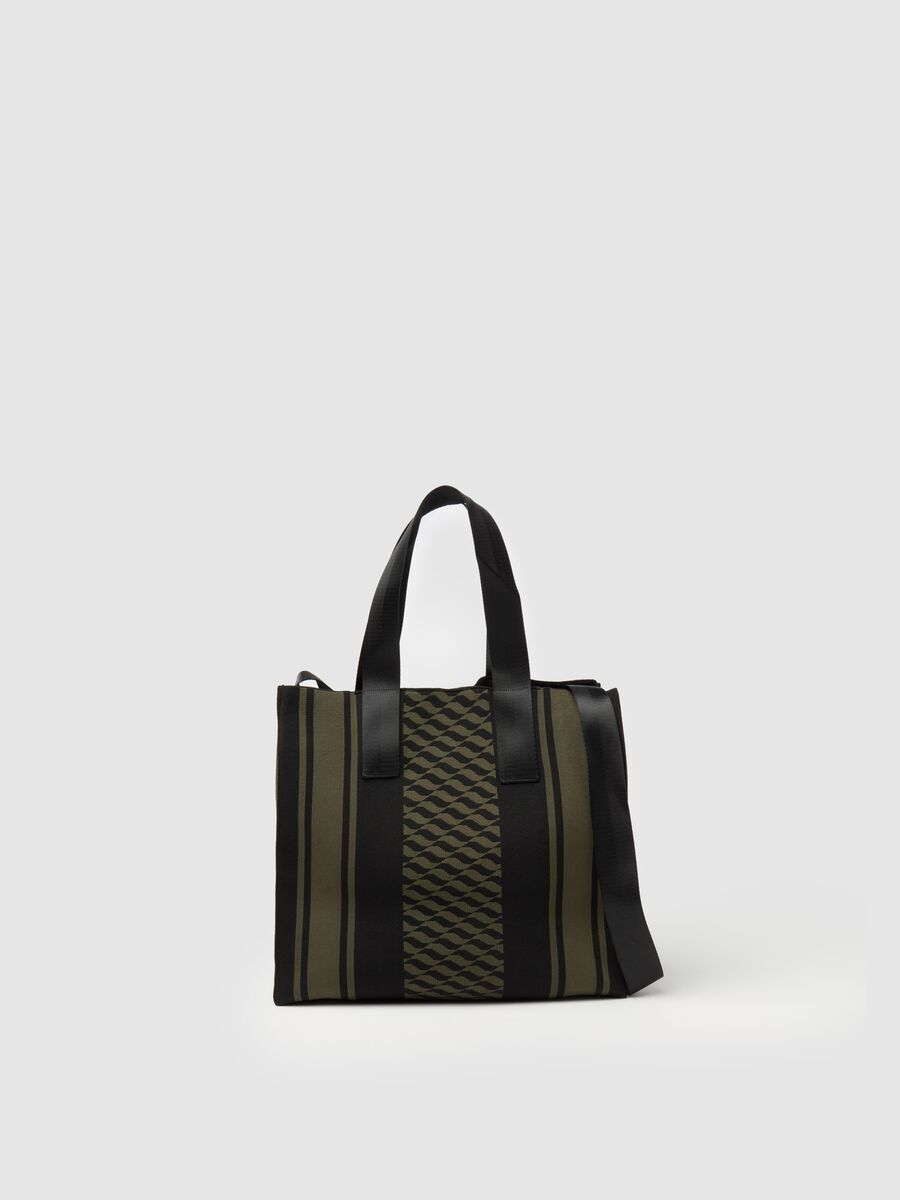 Tote bag con trama geometrica_1