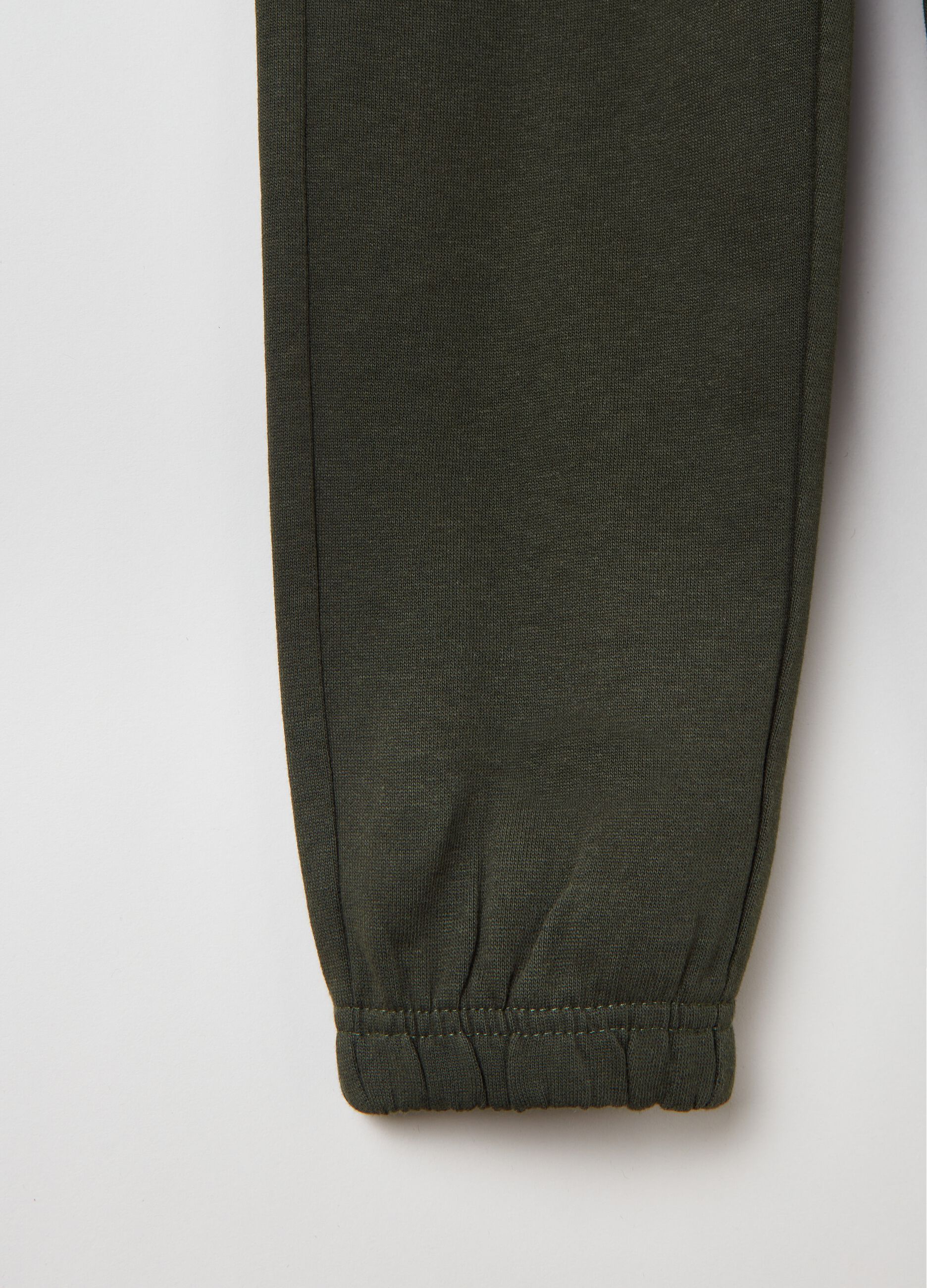 Fleece joggers with elasticated edging