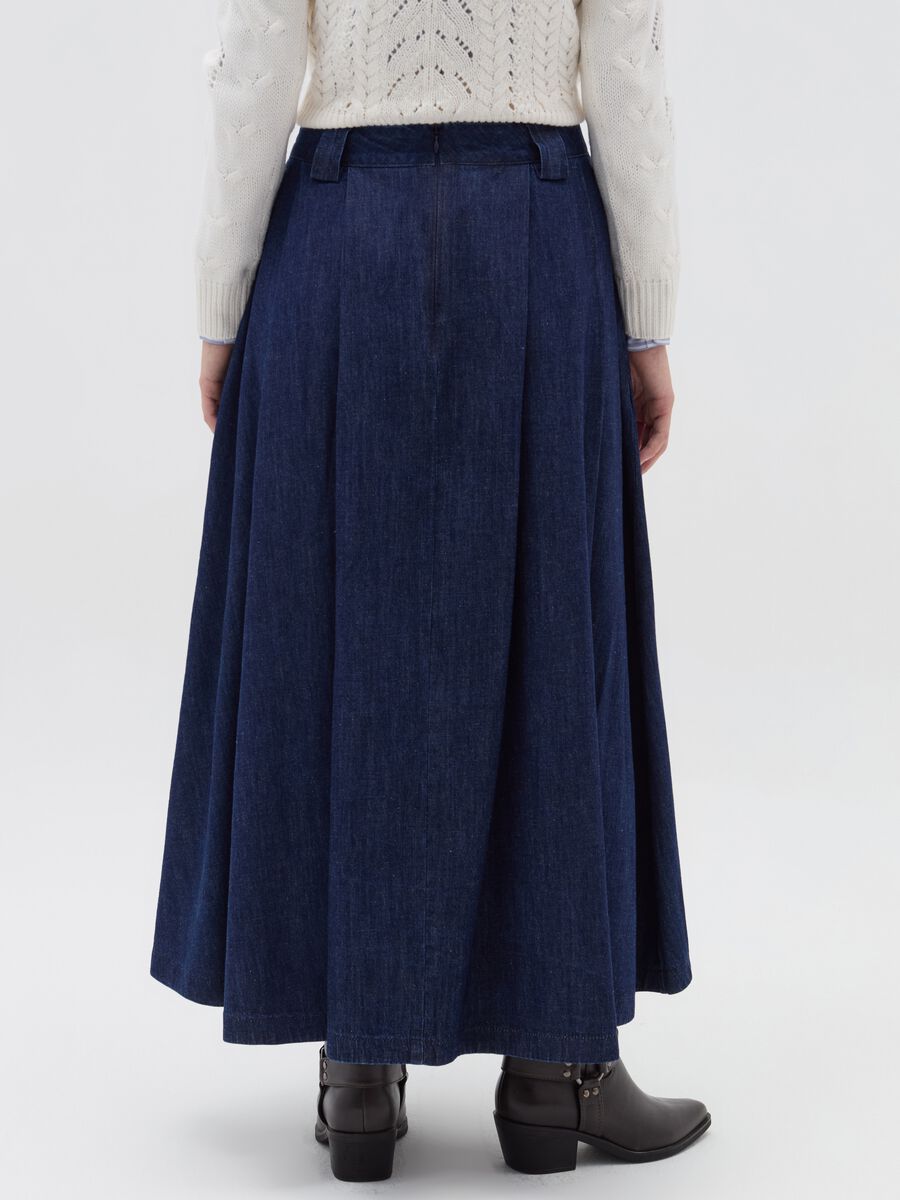 Denim full skirt_3