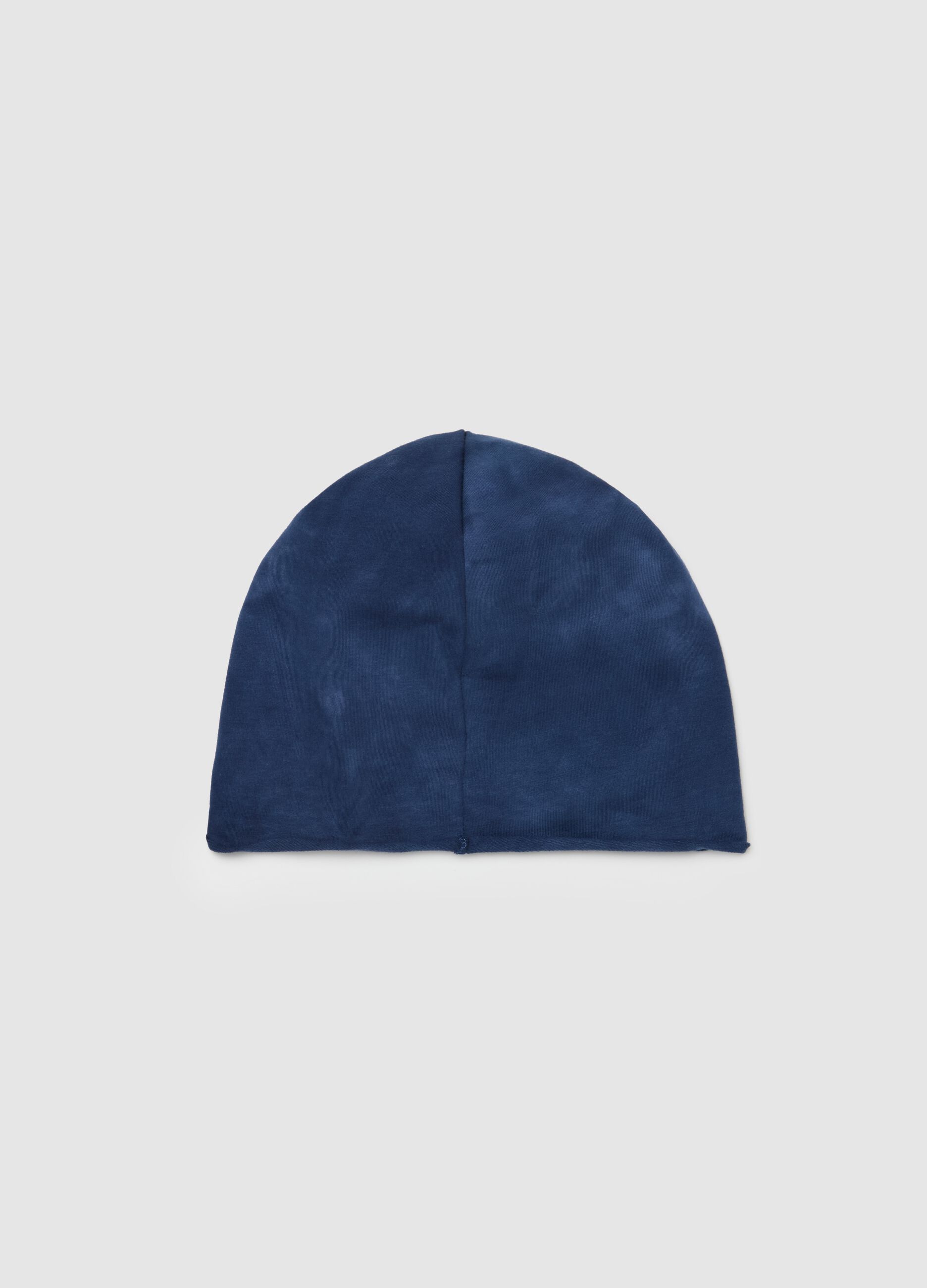 Faded-effect hat in French terry