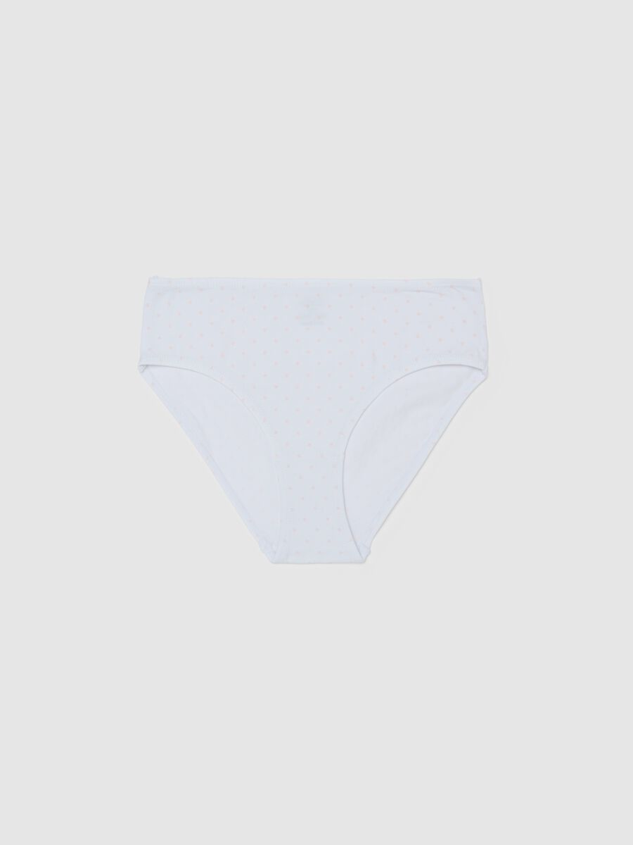 Organic cotton briefs with polka dot pattern_0