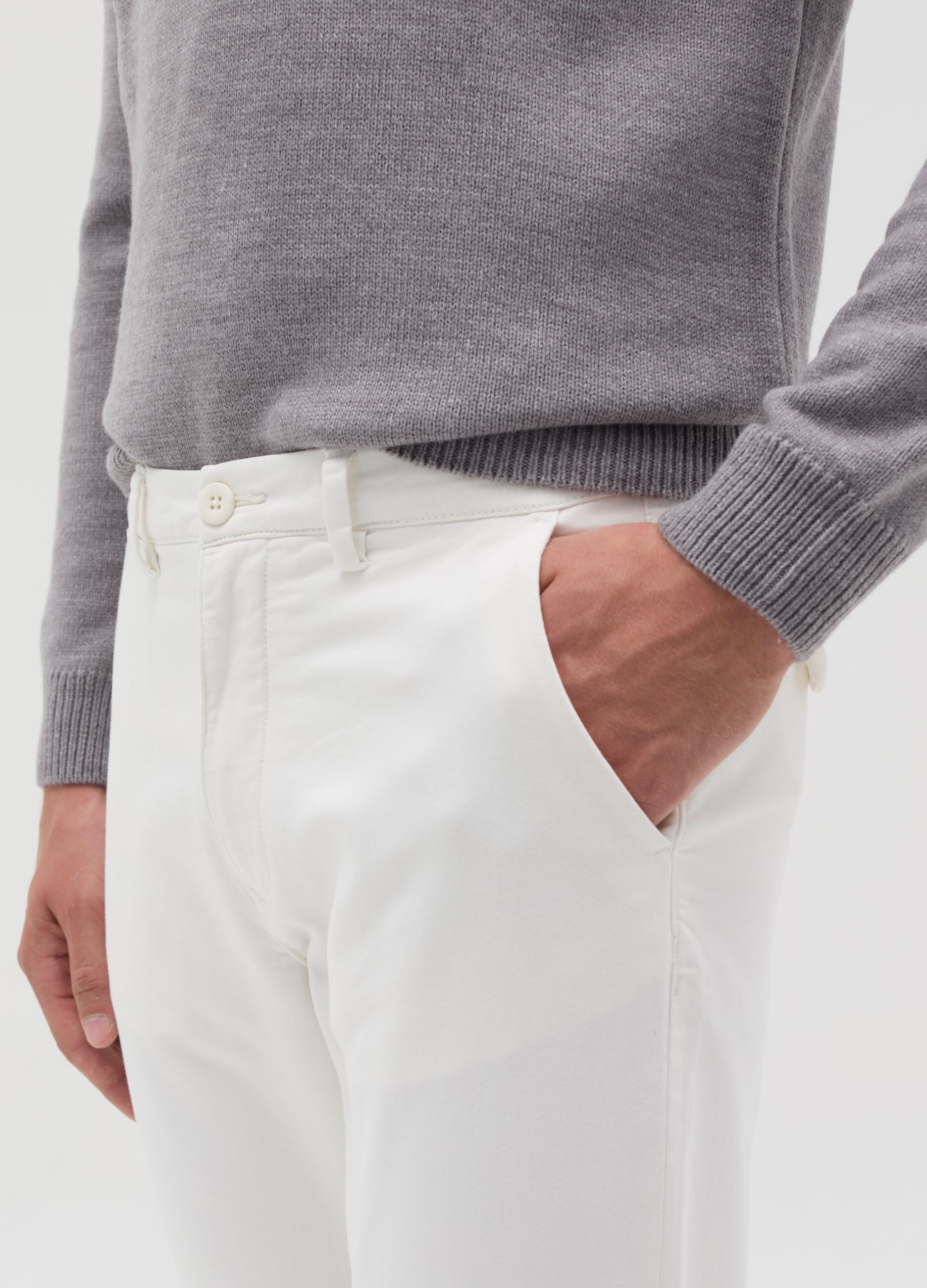 Stretch cotton chinos