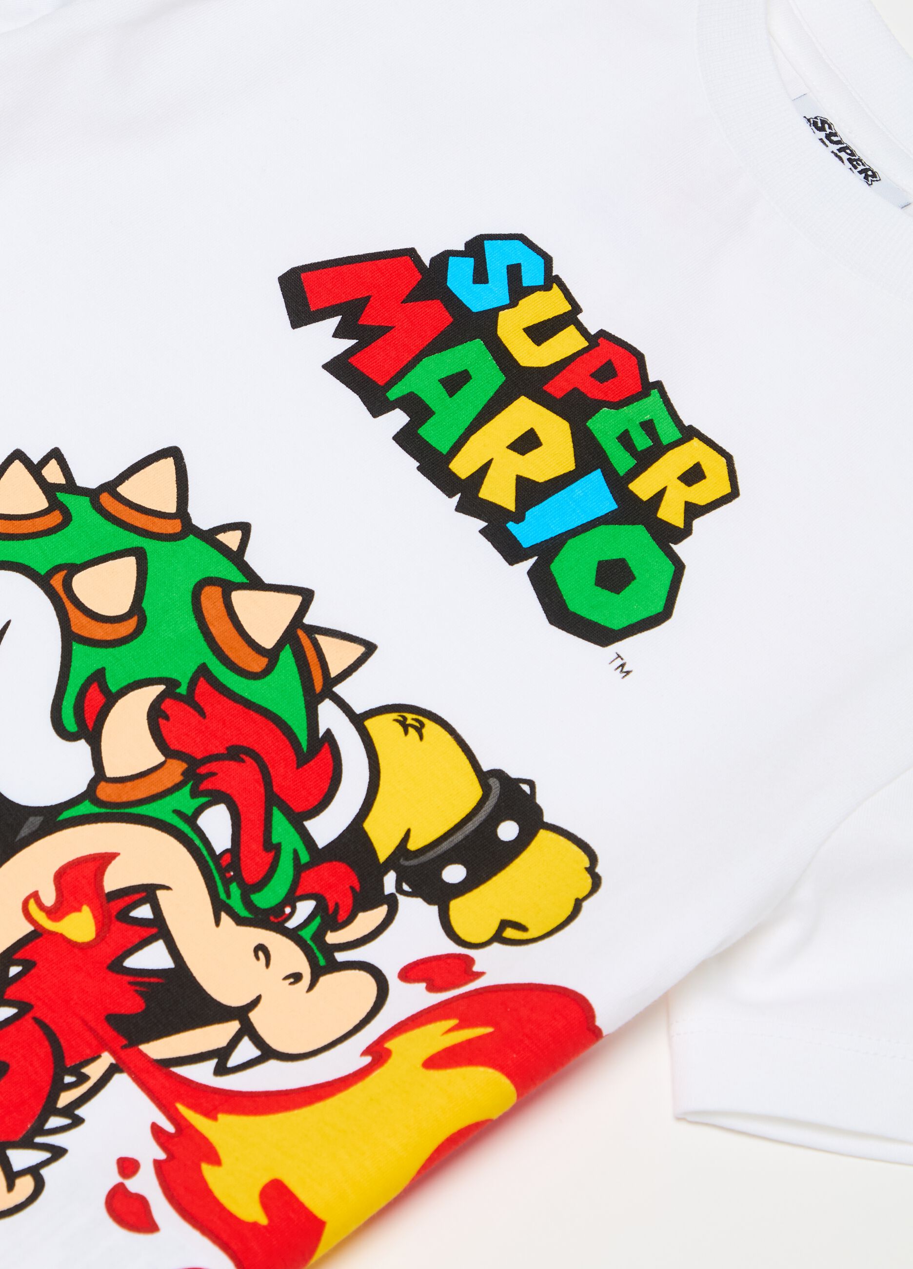 T-shirt in cotone con stampa Bowser